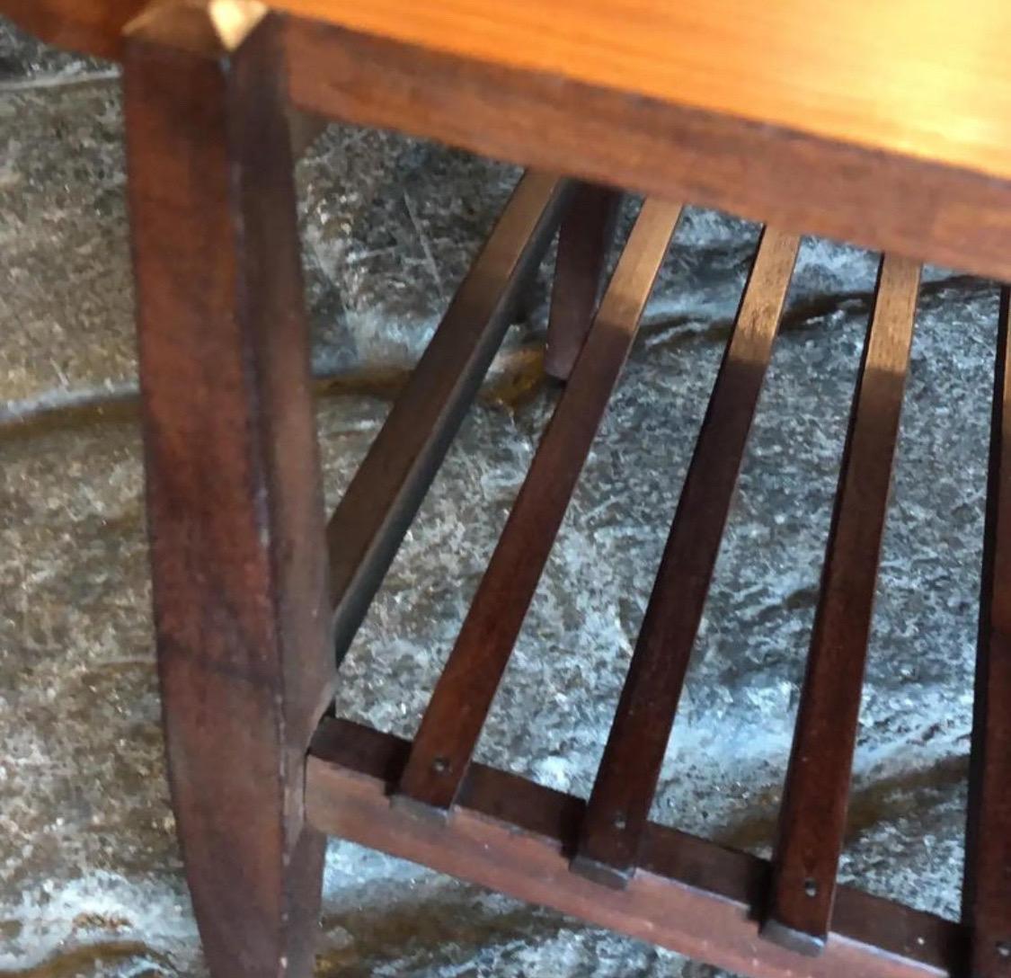 1960s Mid-Century Modern Wood Octagonal Italian Side Table For Sale 1