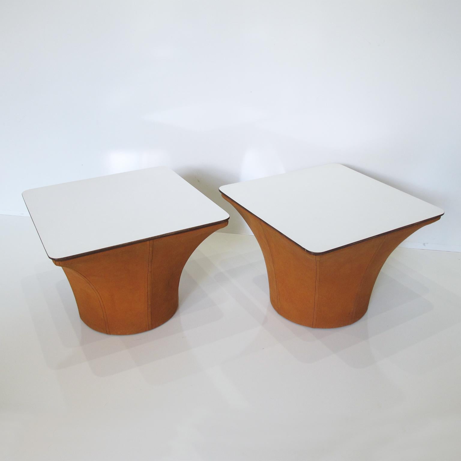 French 1960s Mid-Century Modernist Pair of Side or Coffee Table Mushroom Model