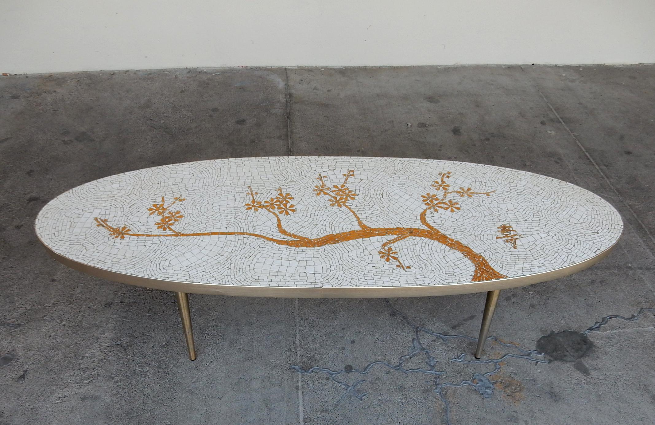 1960s Midcentury Mosaic Art Coffee Table In Good Condition In Las Vegas, NV