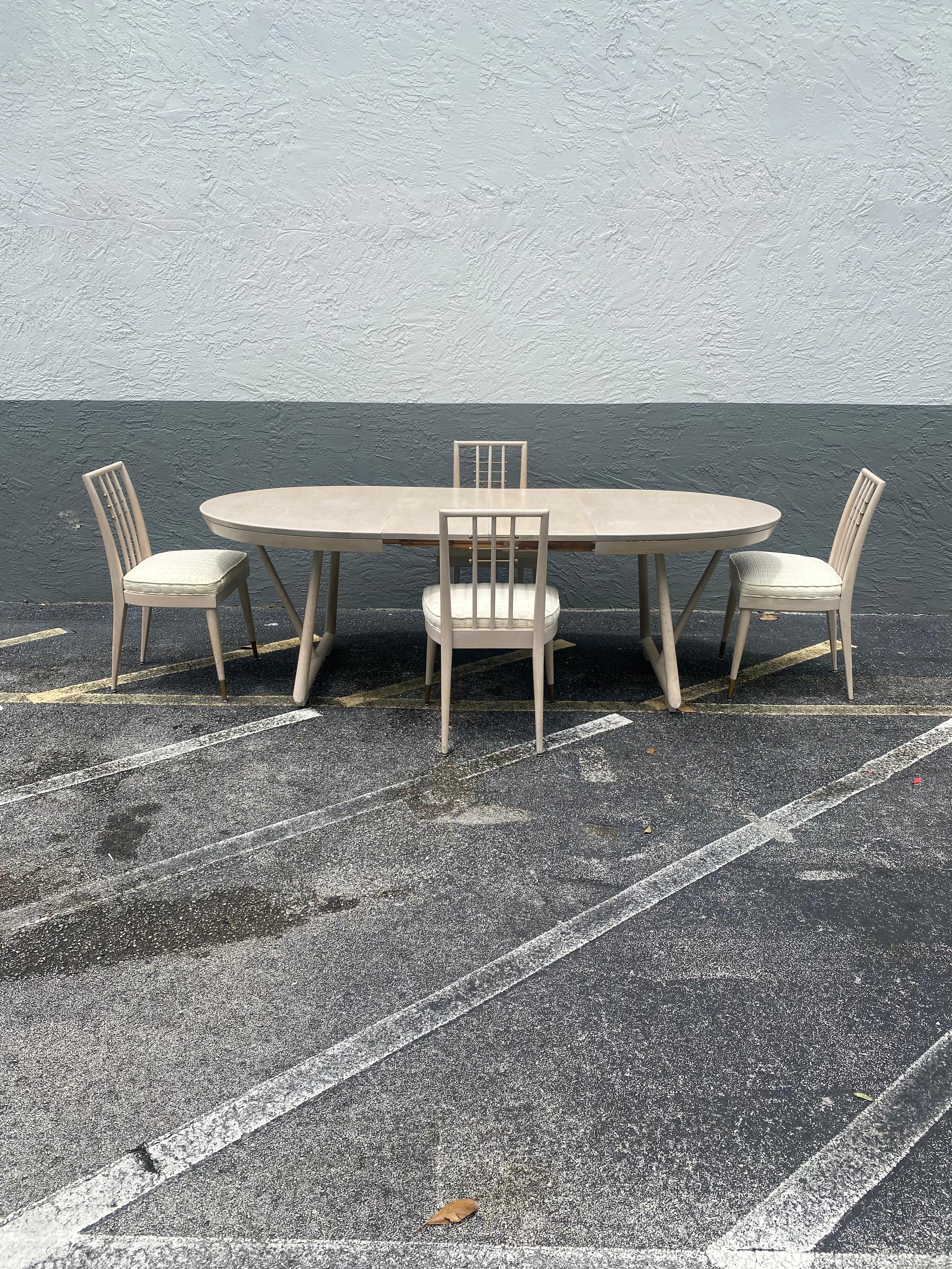 1960s Mid Century Sculptural Extendable Oval Dining Set For Sale 1