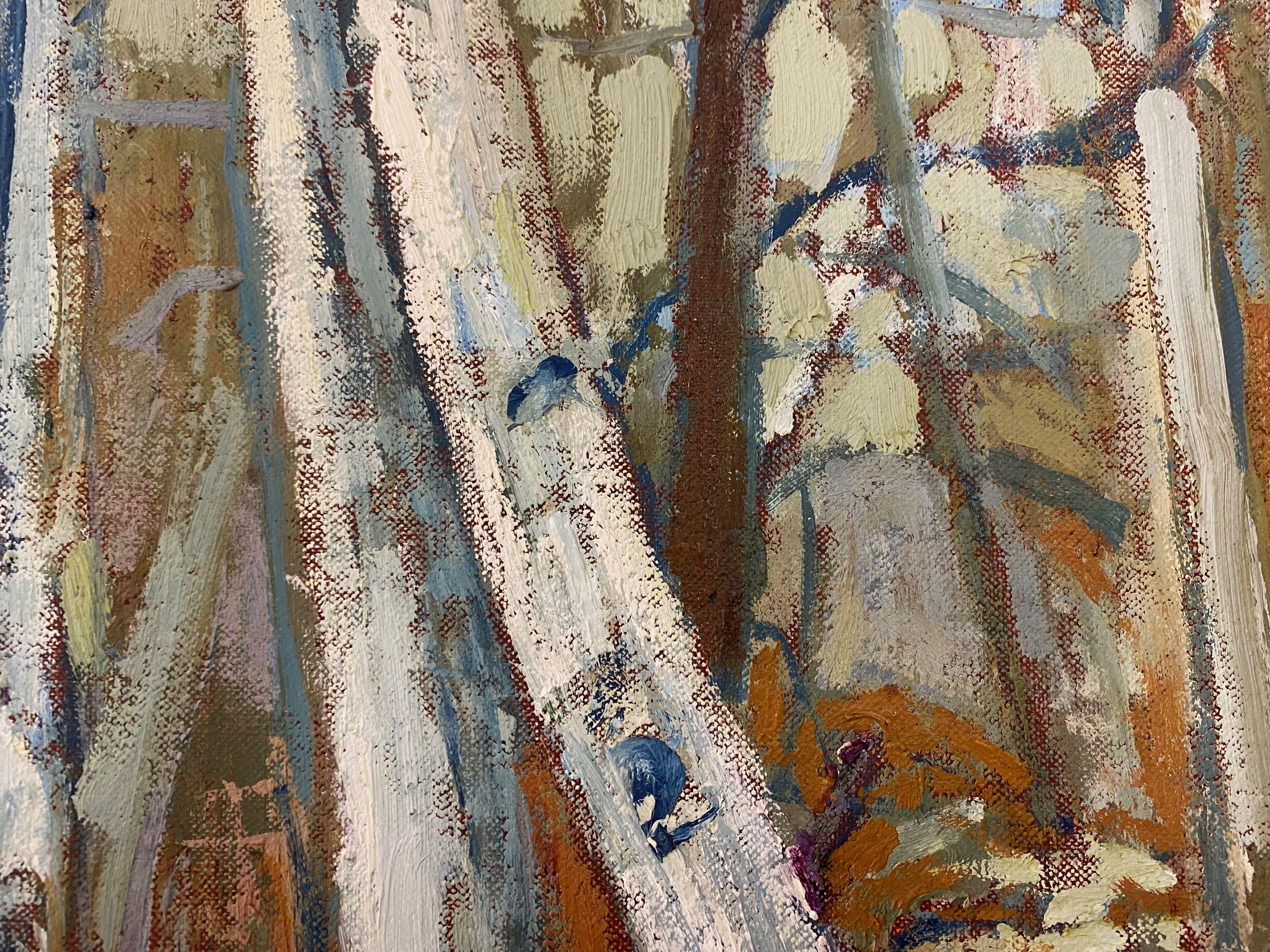 20th Century 1960s Mid-Century Painting of Trees For Sale