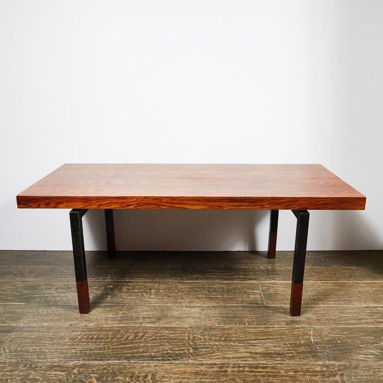 Mid Century Modern Rectangular Coffee Table in Walnut at 1stDibs