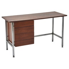 1960er Jahre Mid Century Palisander und Chrom Schreibtisch von Florence Knoll