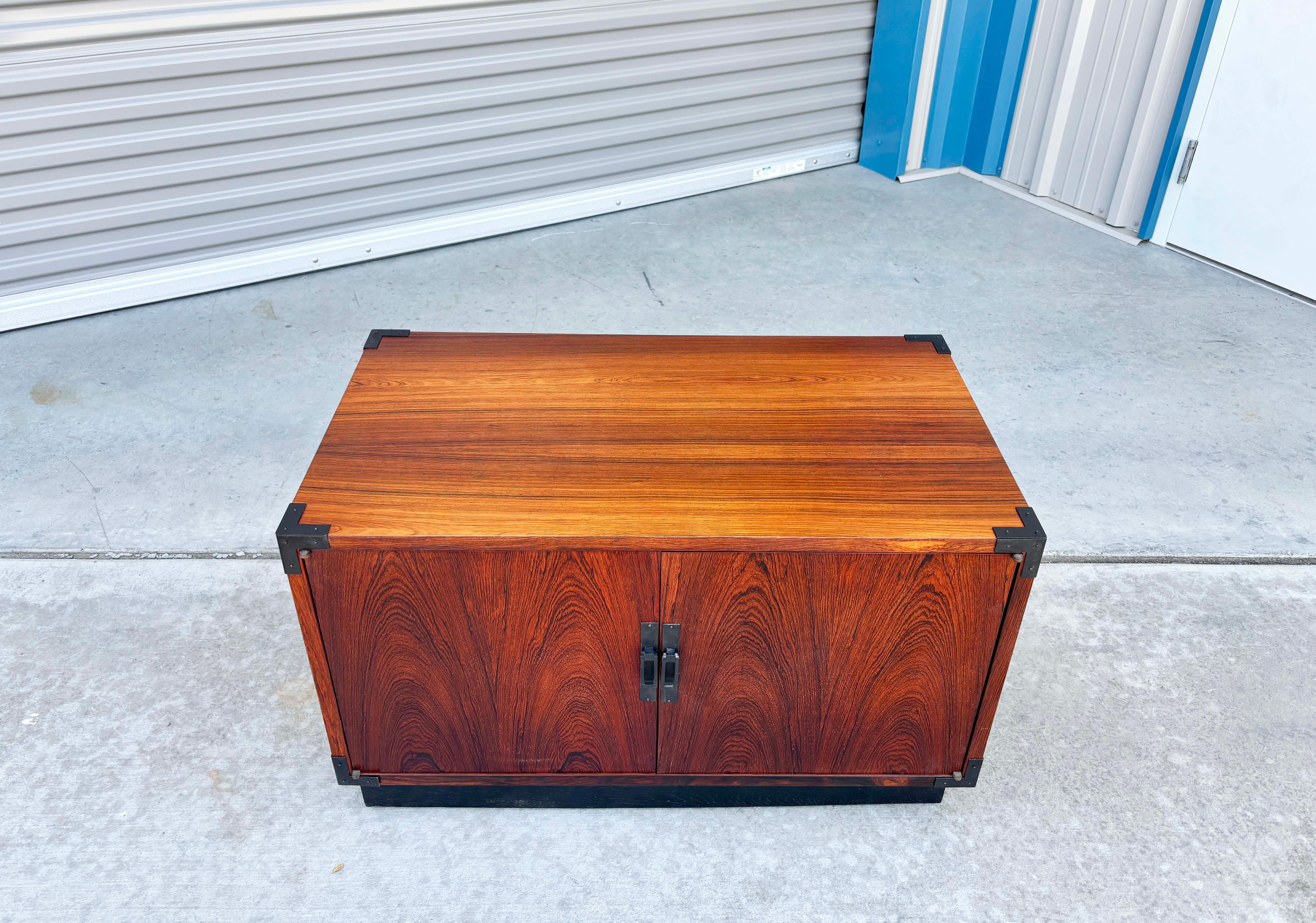 Mid-Century Modern 1960s Mid Century Rosewood Two-Door Cabinet For Sale