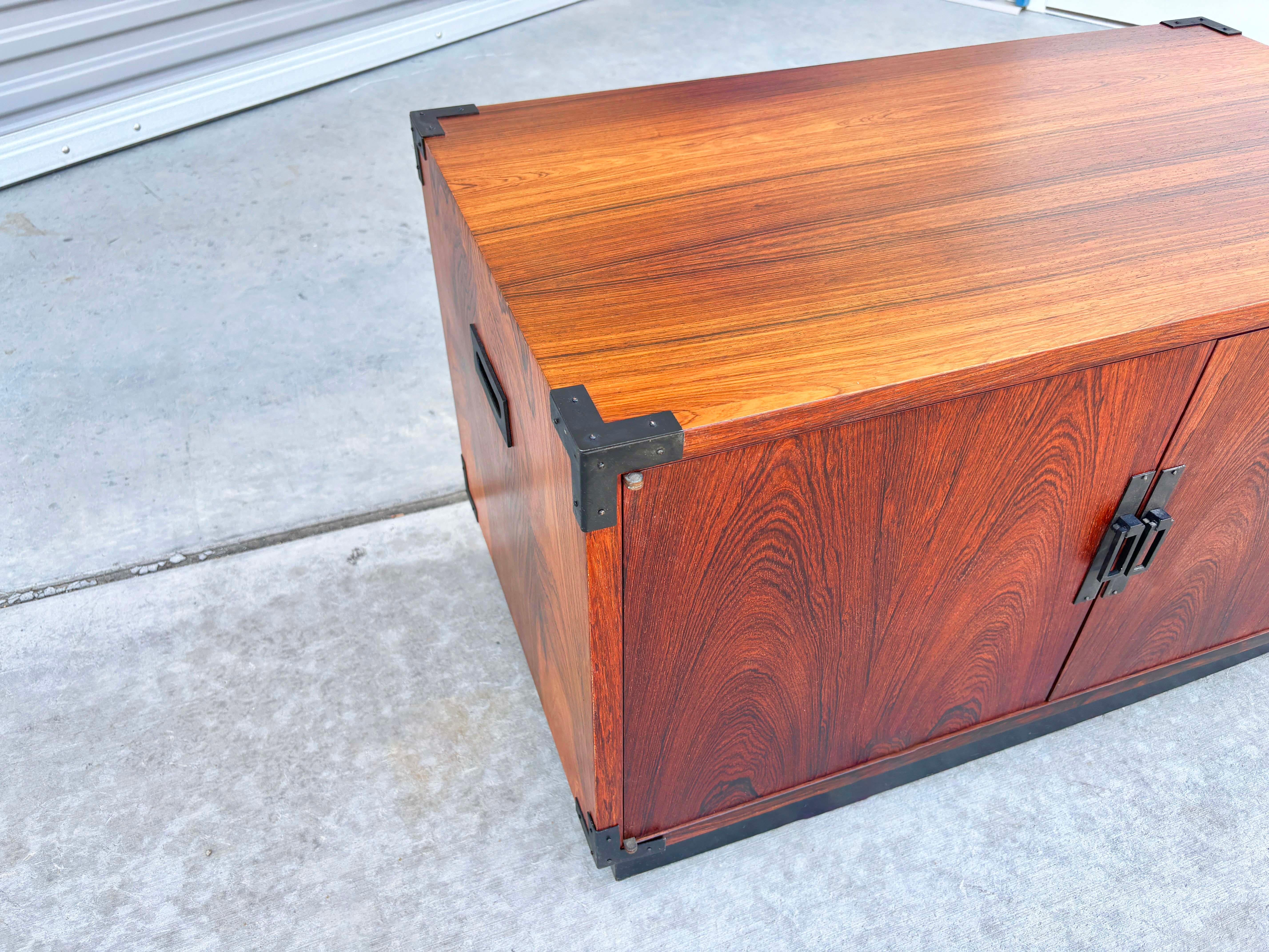 American 1960s Mid Century Rosewood Two-Door Cabinet For Sale