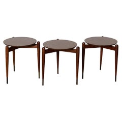 1960s Mid Century Round Stacking Side Table Custom Line by Stylecraft Interior