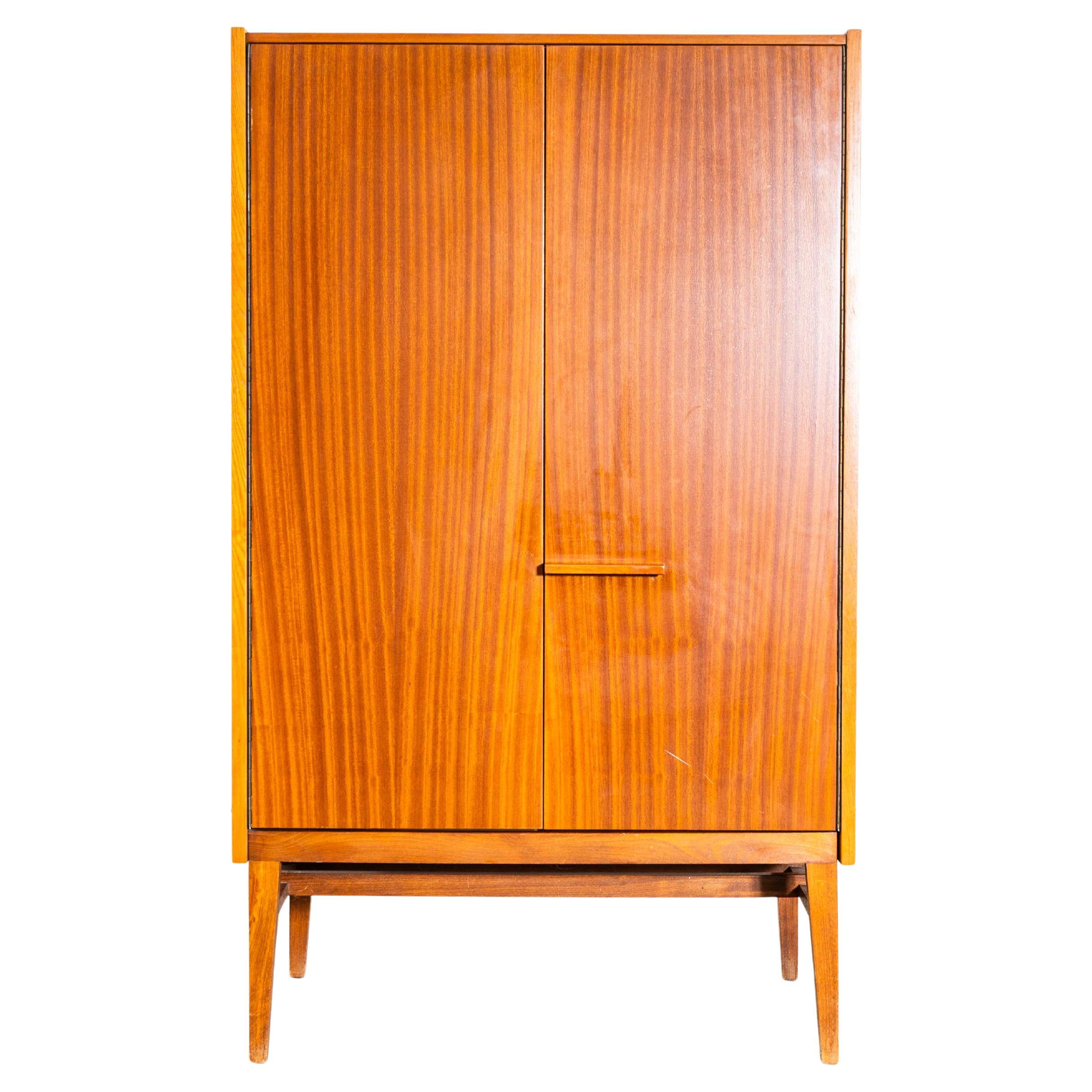 1960
s Mid-Century Sapele Shelved Cupboard With Pin Legs