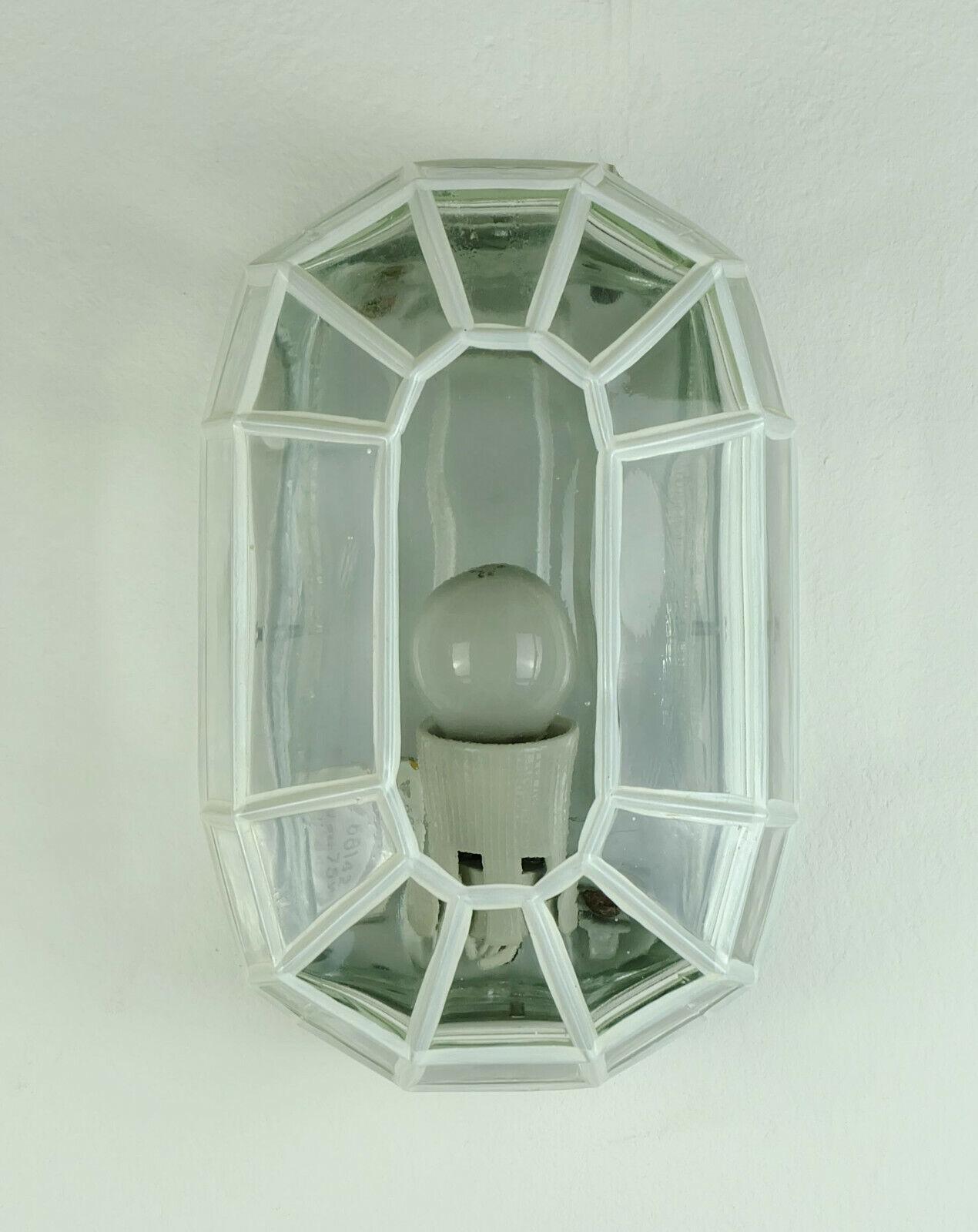 1960s Midcentury Sconce Clear Glass Geometric Design Heinrich Popp Leuchten For Sale 4