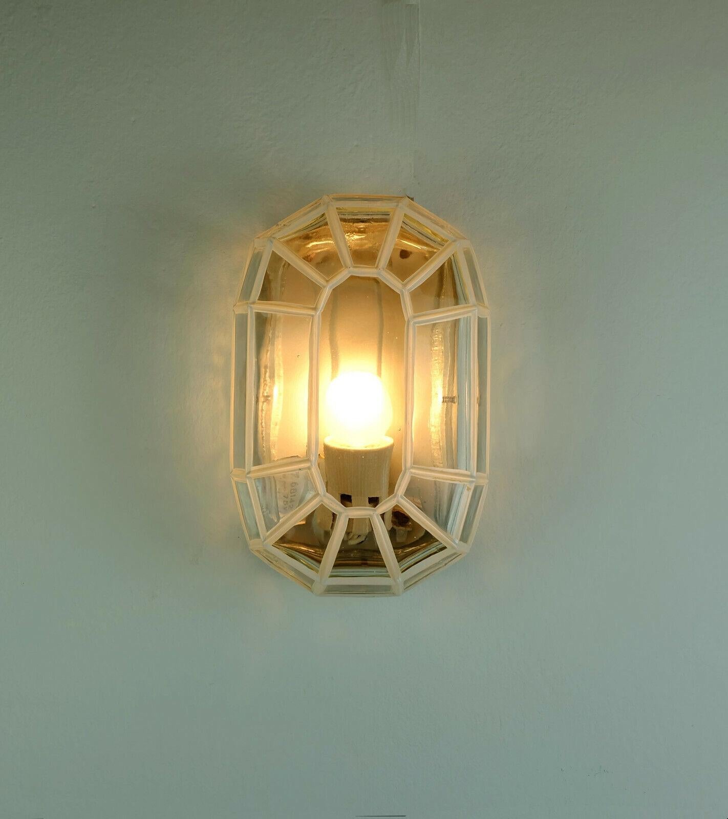 1960er Jahre Mitte des Jahrhunderts SCONCE Klarglas geometrisches Design heinrich popp leuchten im Zustand „Gut“ im Angebot in Mannheim, DE