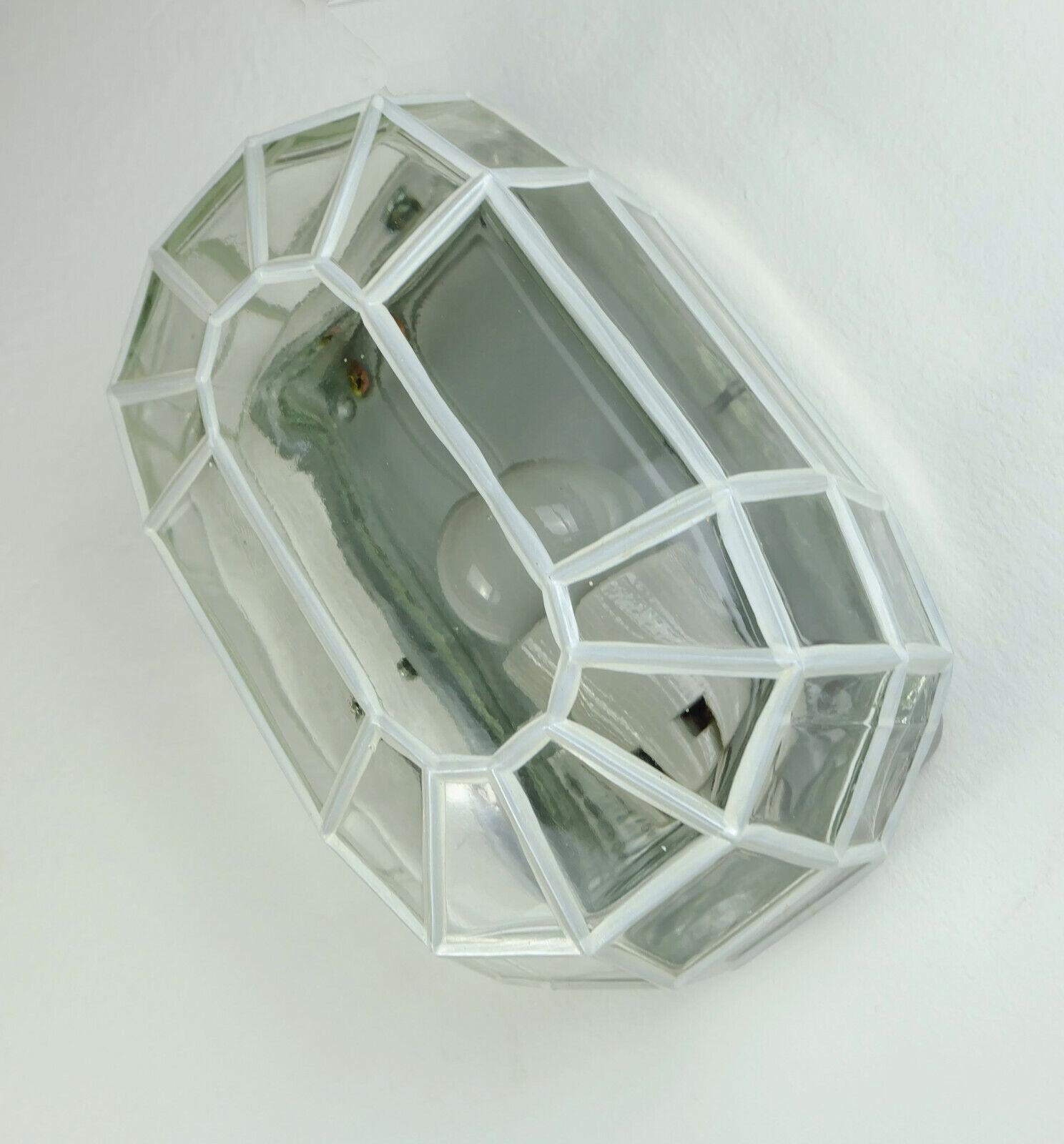 1960er Jahre Mitte des Jahrhunderts SCONCE Klarglas geometrisches Design heinrich popp leuchten (Mitte des 20. Jahrhunderts) im Angebot