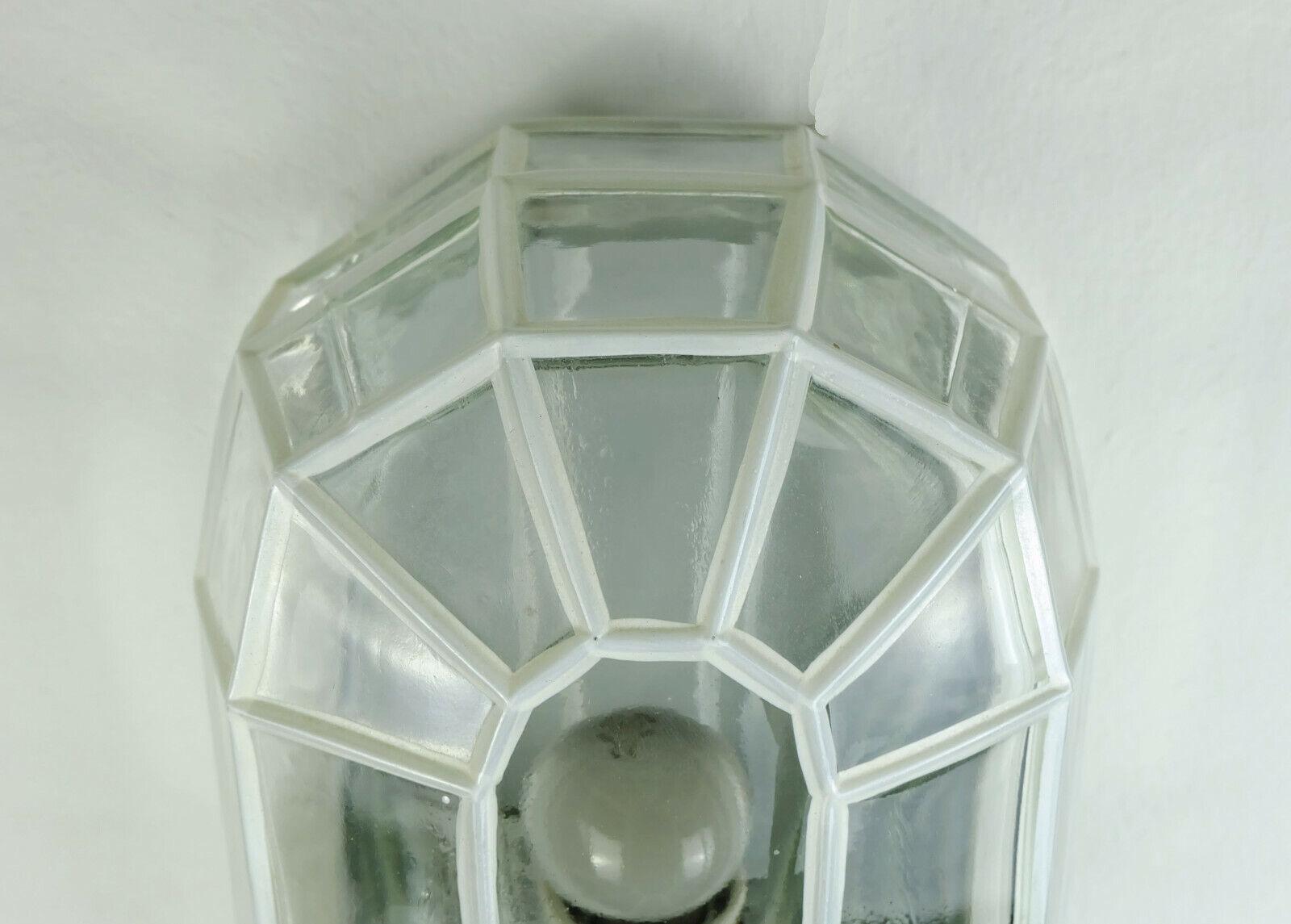 1960s Midcentury Sconce Clear Glass Geometric Design Heinrich Popp Leuchten For Sale 1