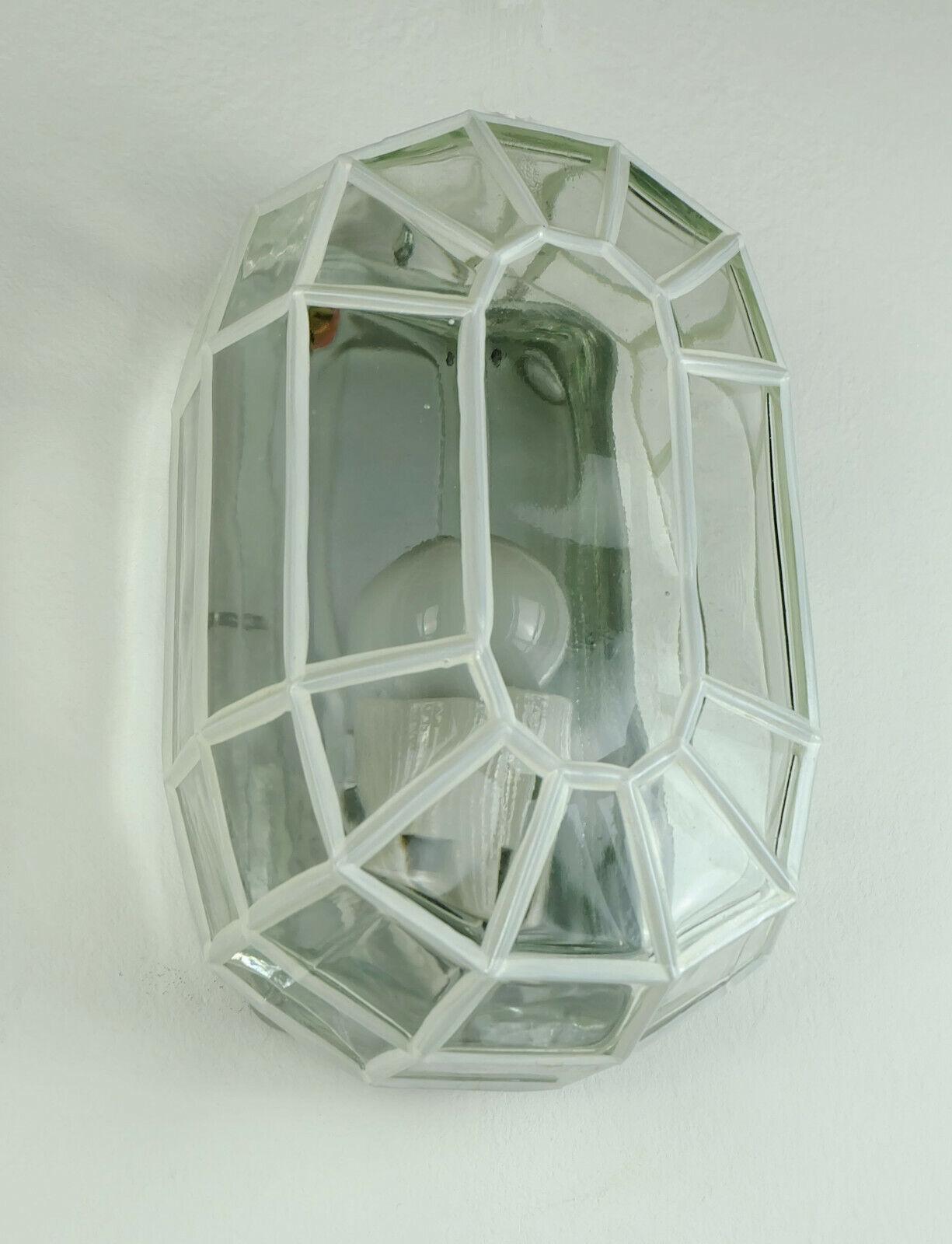 1960s Midcentury Sconce Clear Glass Geometric Design Heinrich Popp Leuchten For Sale 3