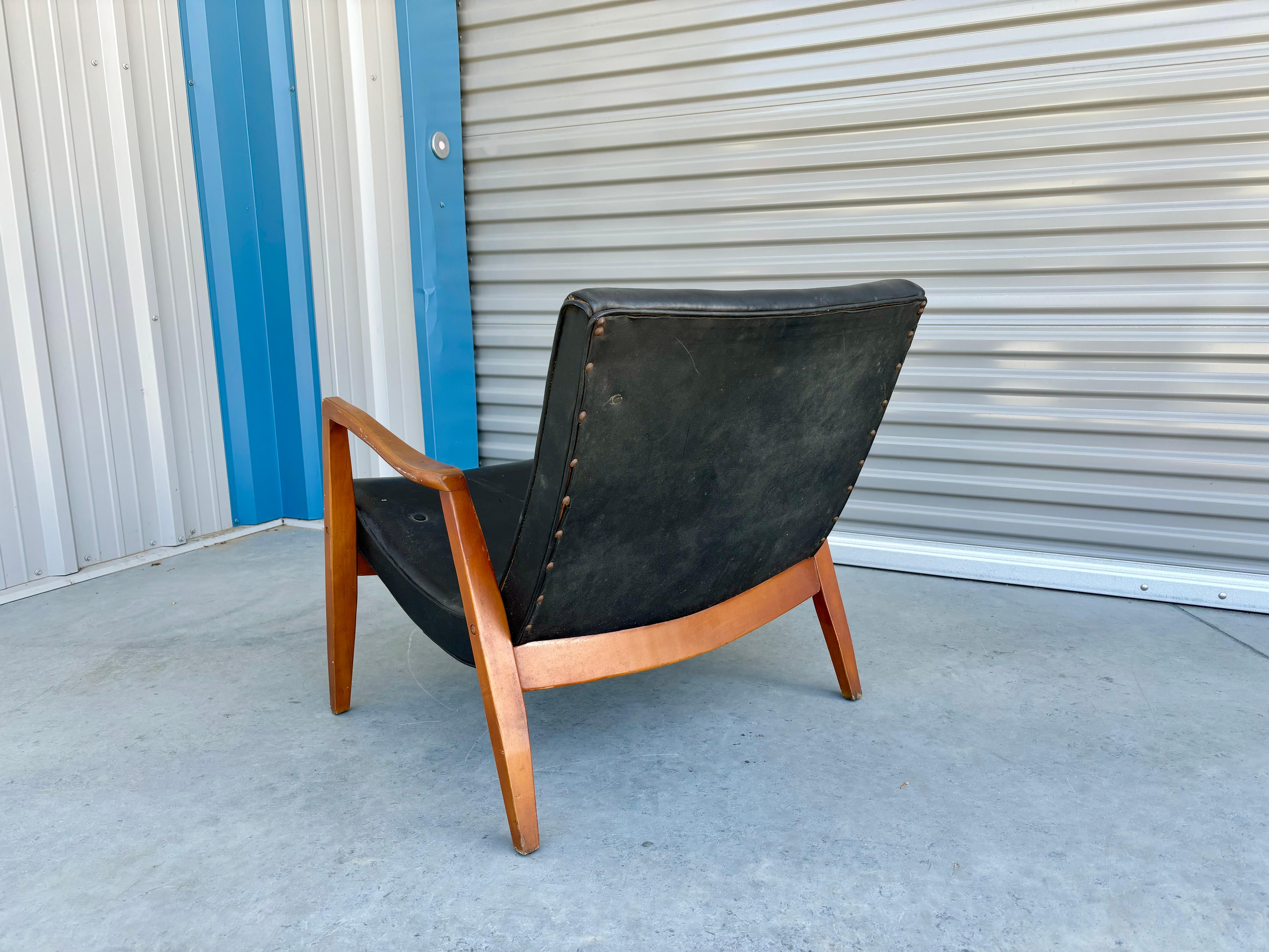 Mid-20th Century 1960s Mid Century Scoop Lounge Chair Designed by Milo Baughman For Sale