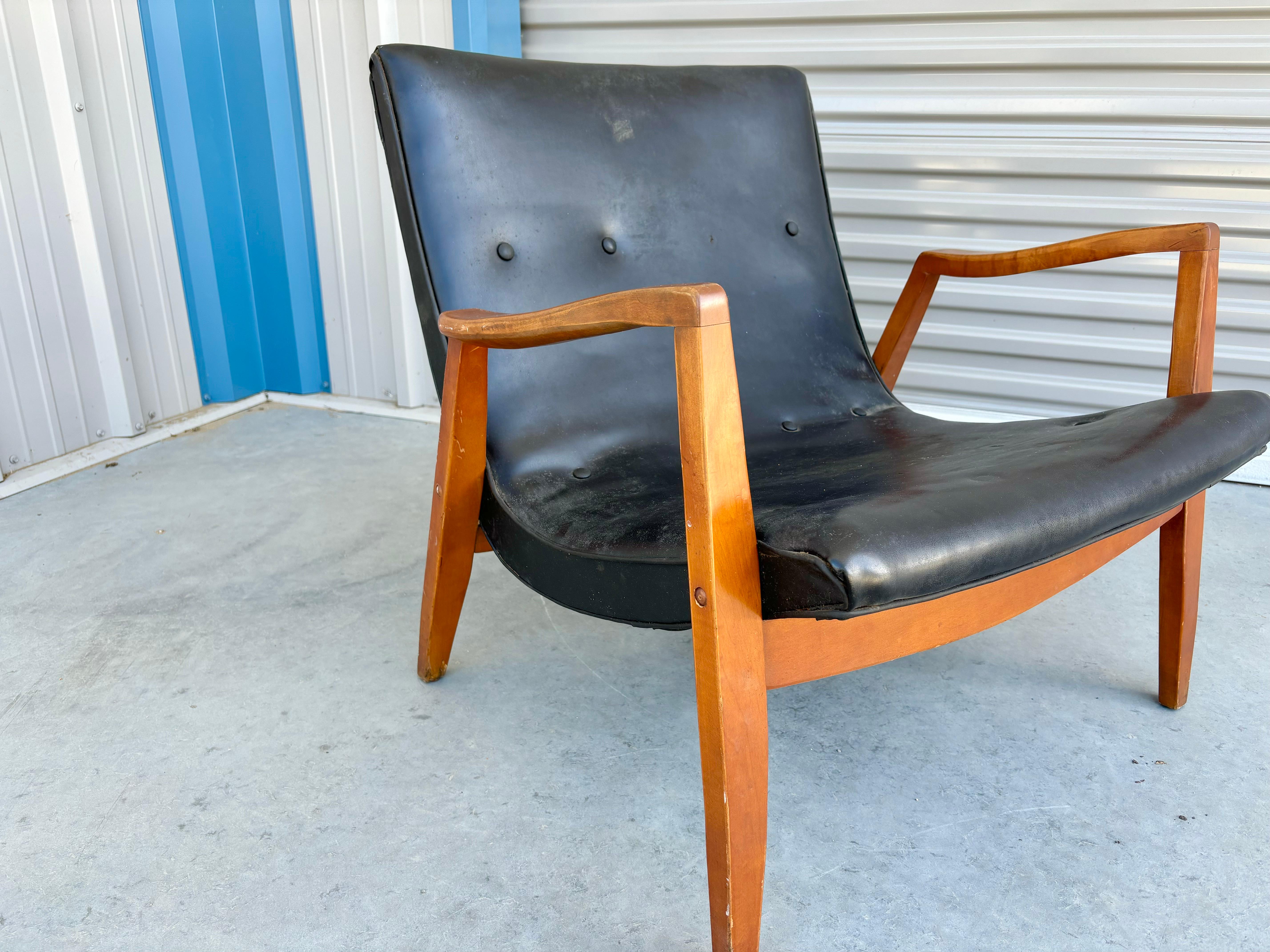 1960s Mid Century Scoop Lounge Chair Designed by Milo Baughman For Sale 2