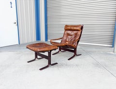 1960s Mid Century "Siesta" Chair & Ottoman by Ingmar Relling for Westnofa
