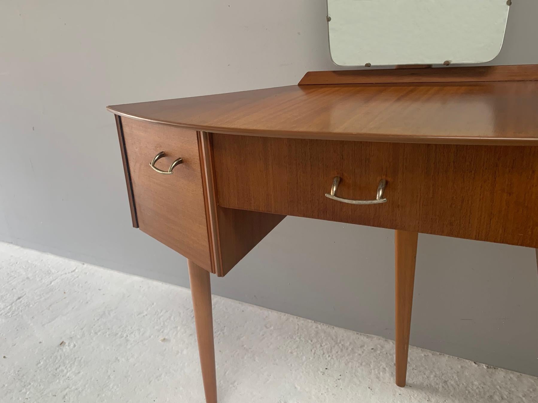 Mid-Century Modern 1960’s Mid-Century Small Petite Dressing Table /Vanity by Avalon For Sale
