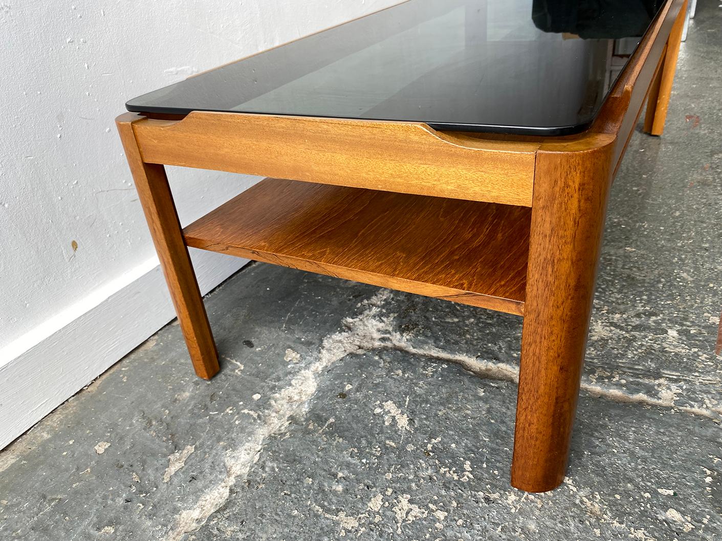 1960’s mid century solid teak coffee table by Myer In Good Condition In London, GB