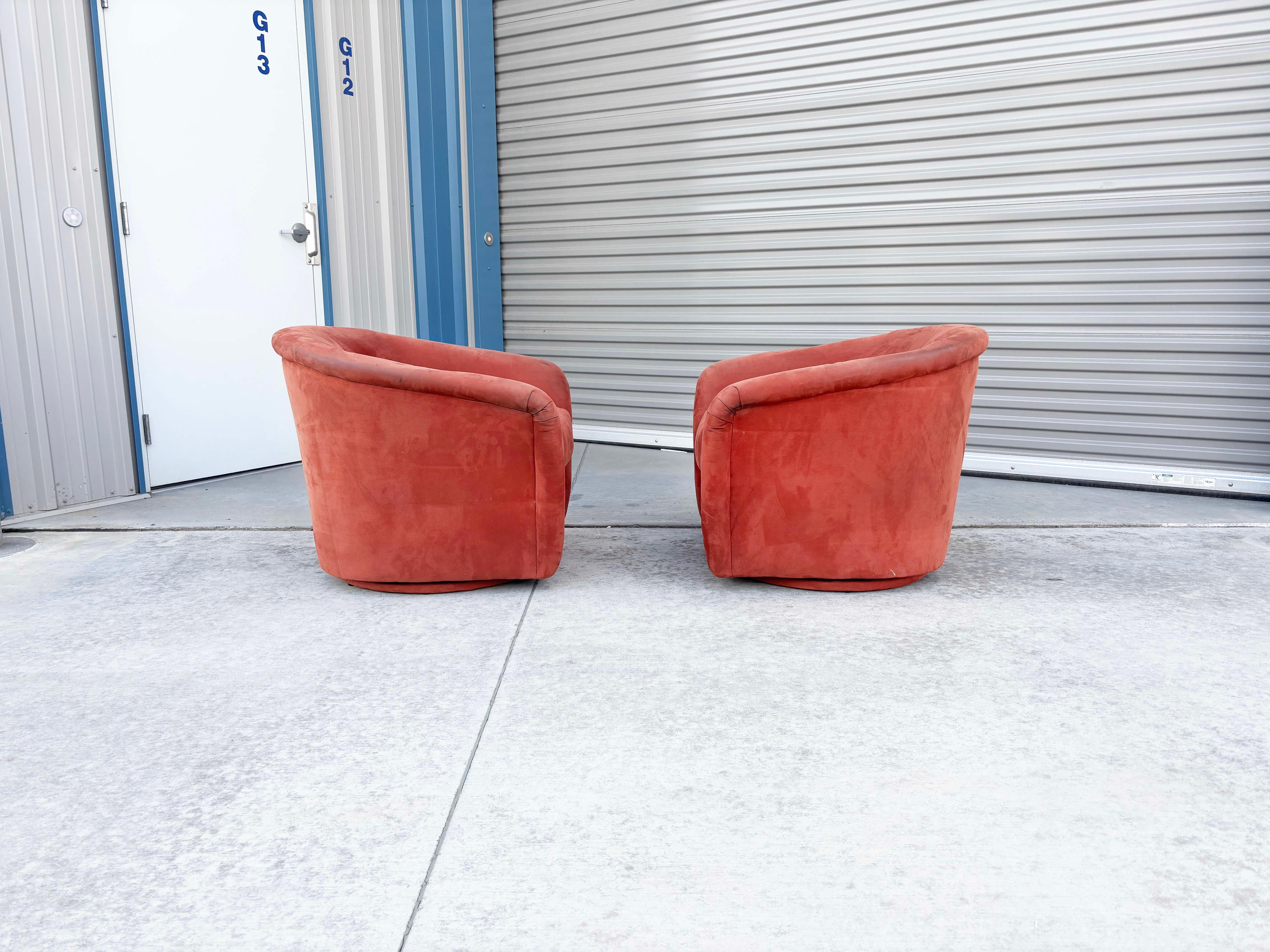1960er Mid Century Lounge-Drehstühle - 2er-Set (amerikanisch) im Angebot