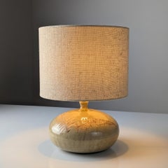 1960s Mid-Century Table Lamp in Glazed Stoneware, Roger Capron Style