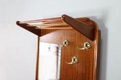 1960s Midcentury Teak British Hall Stand / Coat Stand with Mirror