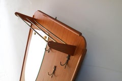 1960s Midcentury Teak British Hall Stand with Mirror