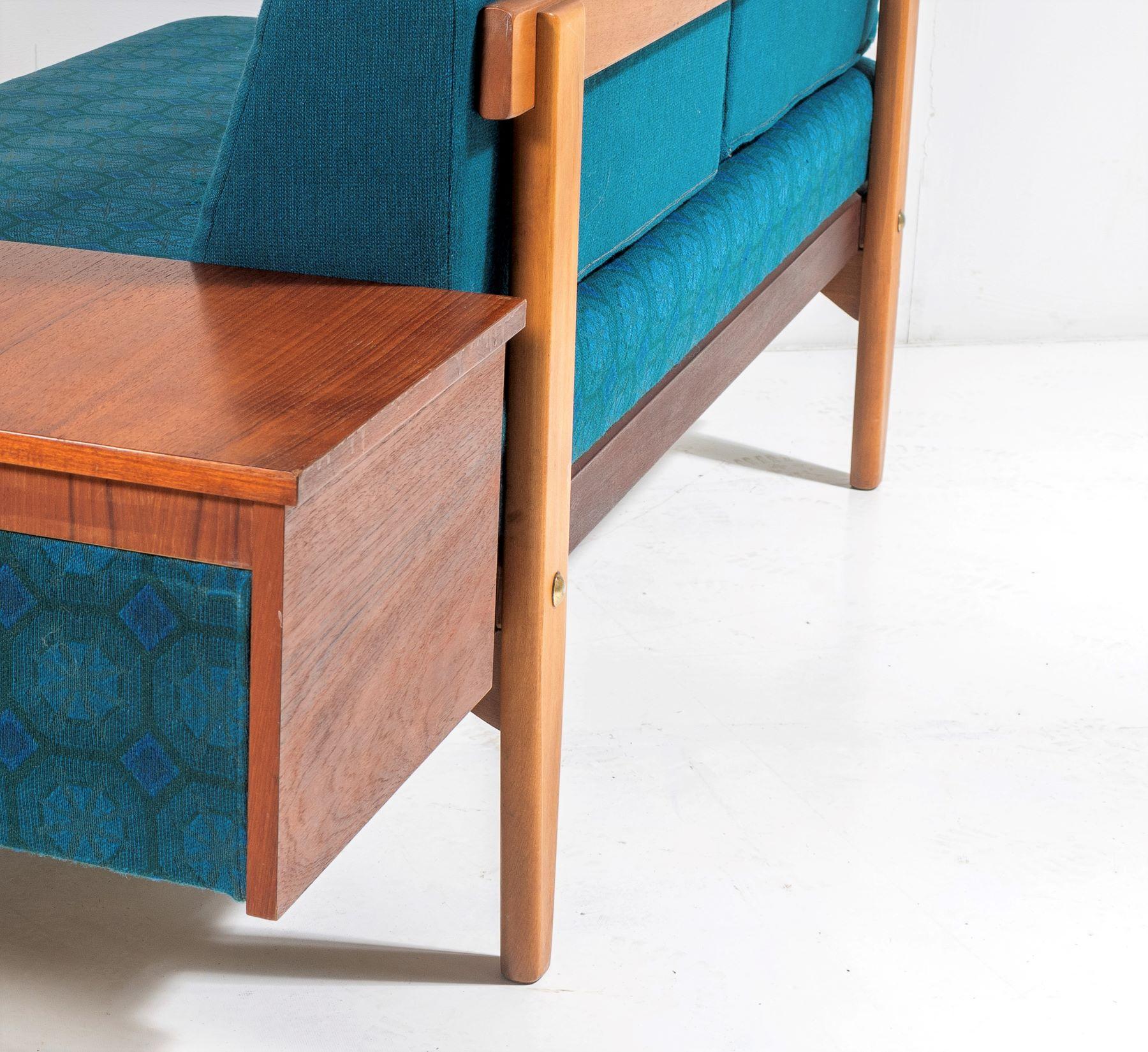 1960s Mid Century Teak Daybed Sofa by Ingmar Relling in its Original Fabric 8