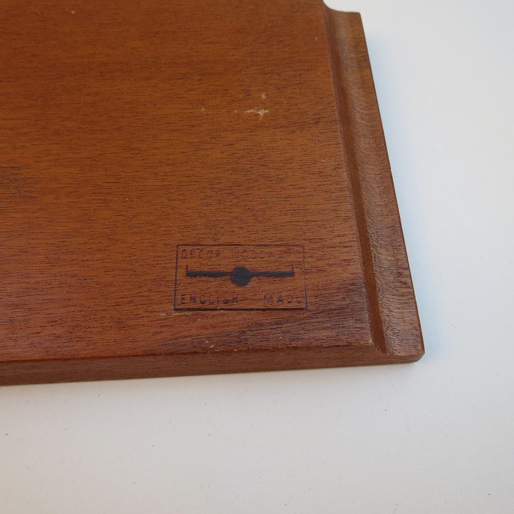 1960s  Mid Century Teak Tray and glass bowl nibble tray en vente 4