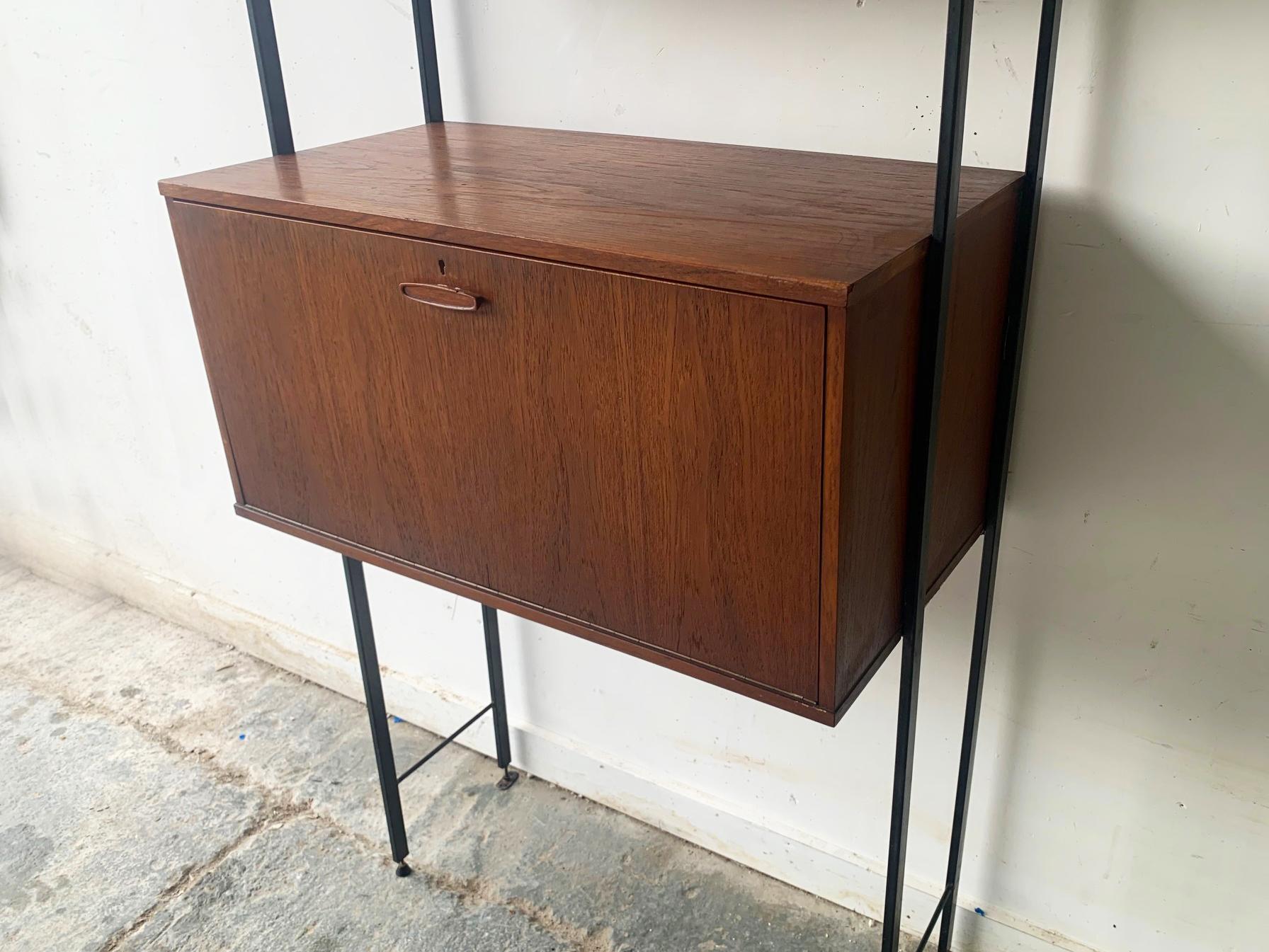 1960’s mid century teak wall unit with desk unit by Avalon For Sale 2
