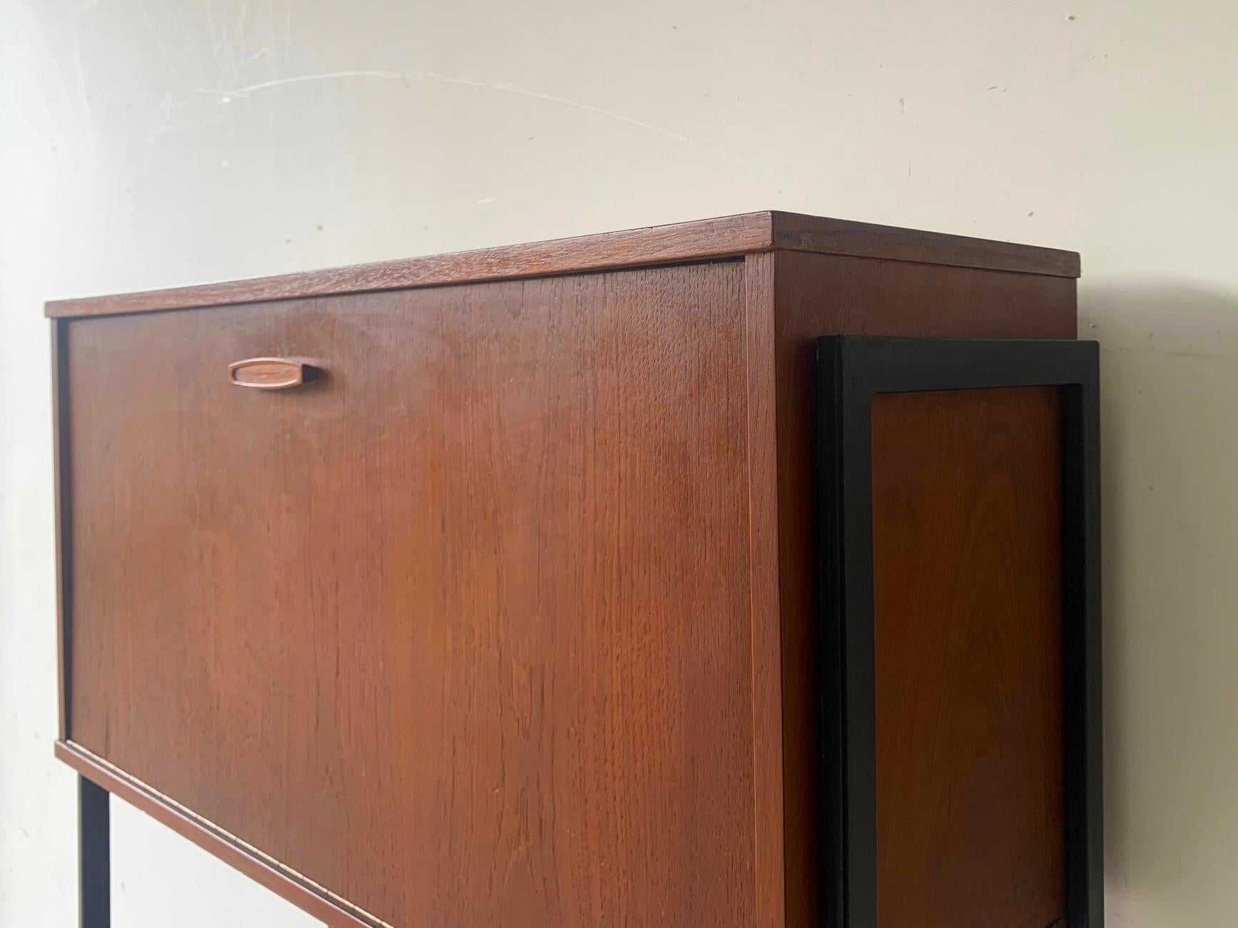 1960’s mid century teak wall unit with desk unit by Avalon For Sale 4