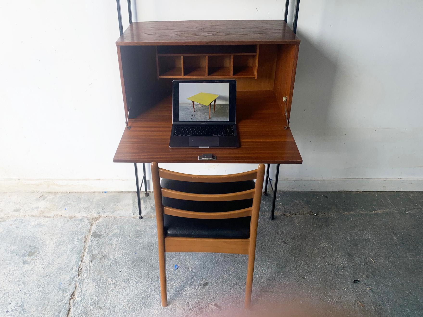 20th Century 1960’s mid century teak wall unit with desk unit by Avalon For Sale
