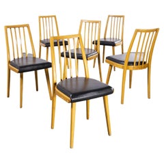 Used 1960's Mid Century Upholstered Dining Chairs by Interier Praha, Set of Six
