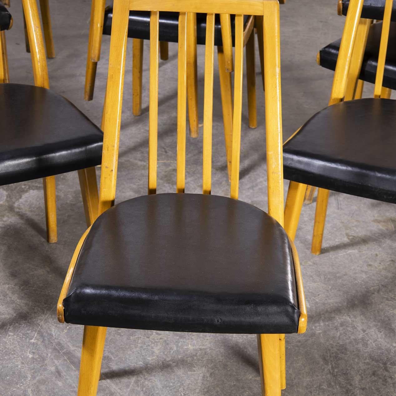 1960's Mid Century Upholstered Dining Chairs by Interier Praha, Various Quantit For Sale 2