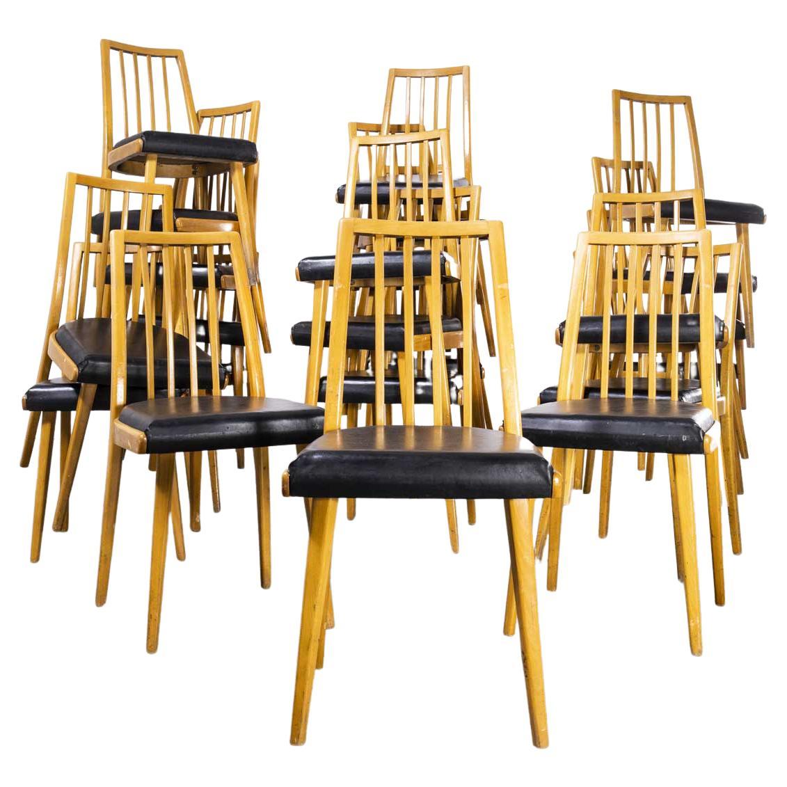 1960's Mid Century Upholstered Dining Chairs by Interier Praha, Various Quantit For Sale