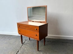 1960s Mid-Century vintage petite chest of drawers with mirror