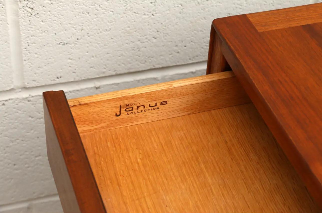 1960s Mid Century Walnut 8 Drawer Dresser by Mount Airy Janus Collection For Sale 6