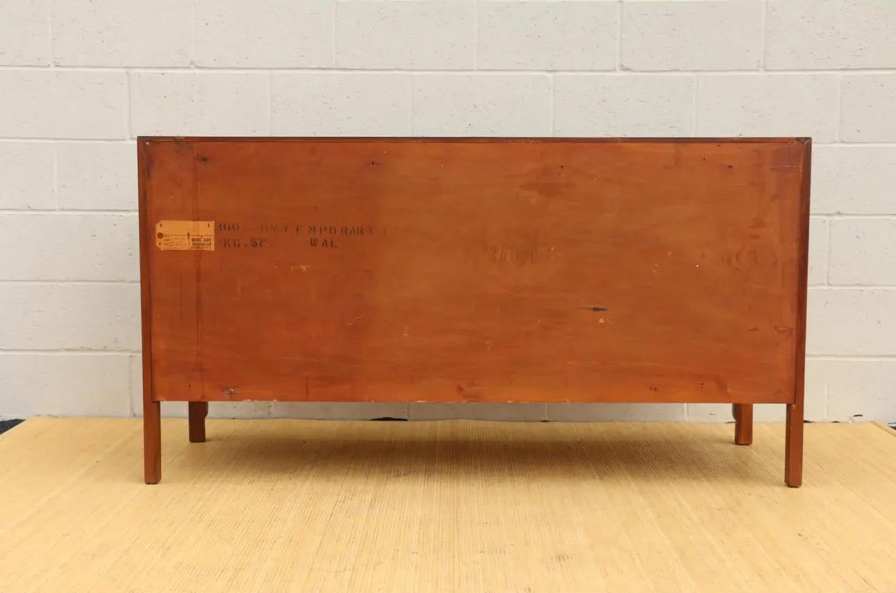 Mid-Century Modern 1960s Mid Century Walnut 8 Drawer Dresser by Mount Airy Janus Collection For Sale