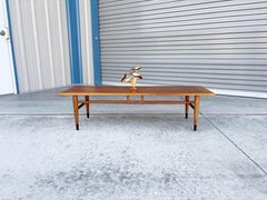 1960s Mid Century Walnut and Oak Coffee Table by Lane