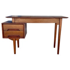1960s Mid Century Walnut Desk/Vanity (Refinished)