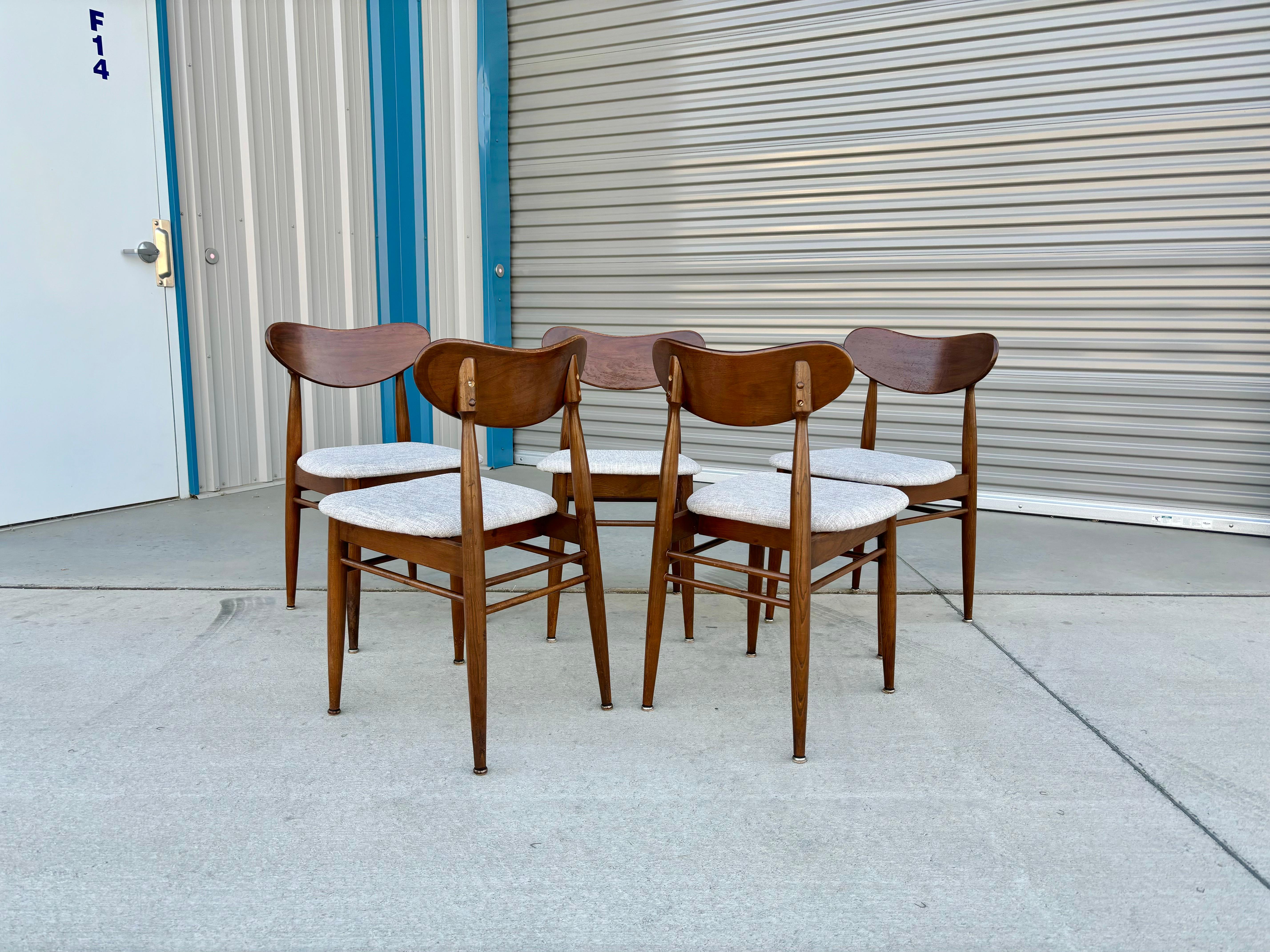 Mid-20th Century 1960s Mid Century Walnut Dining Chairs - Set of 6 For Sale