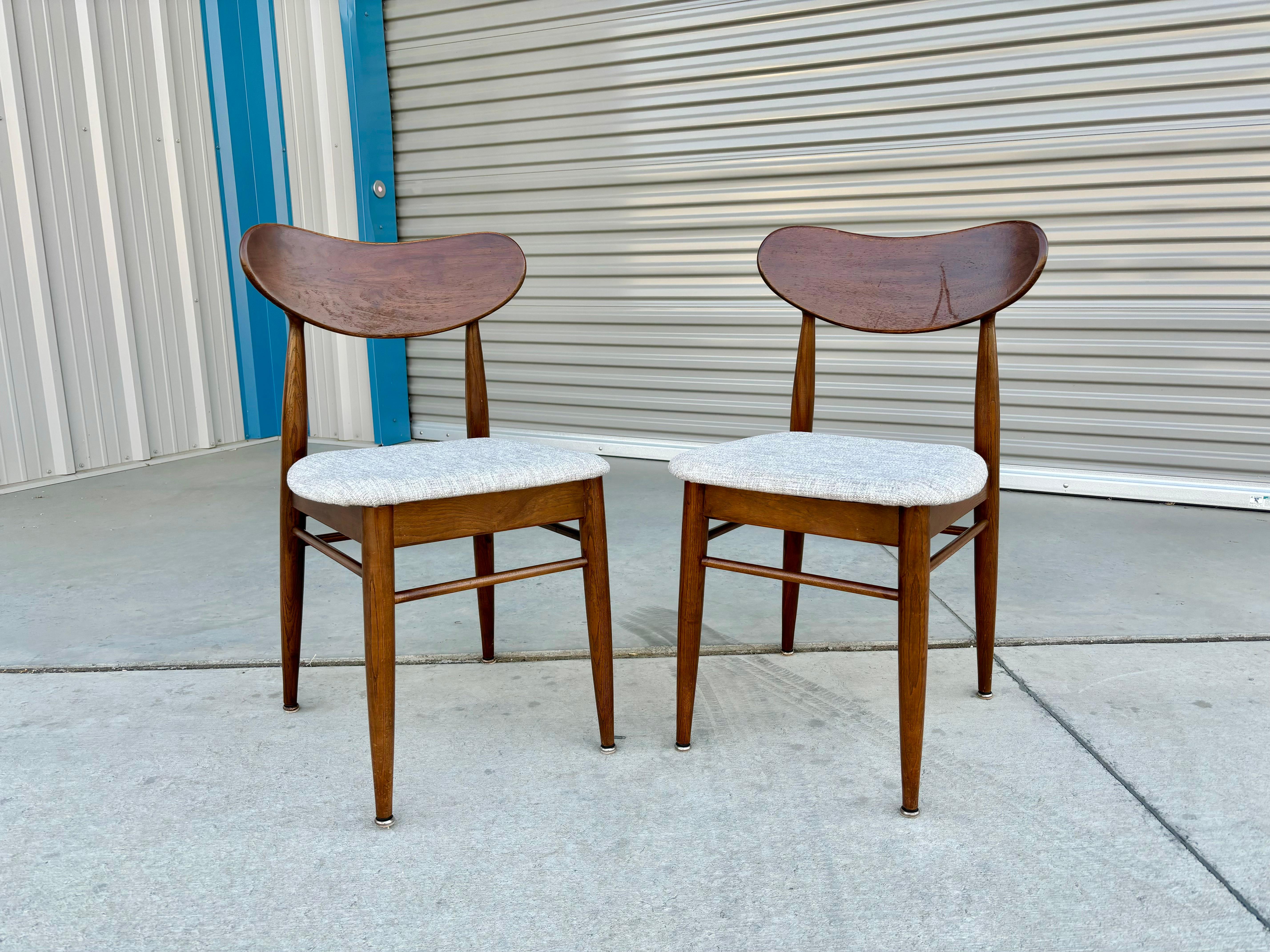 1960s Mid Century Walnut Dining Chairs - Set of 6 For Sale 1