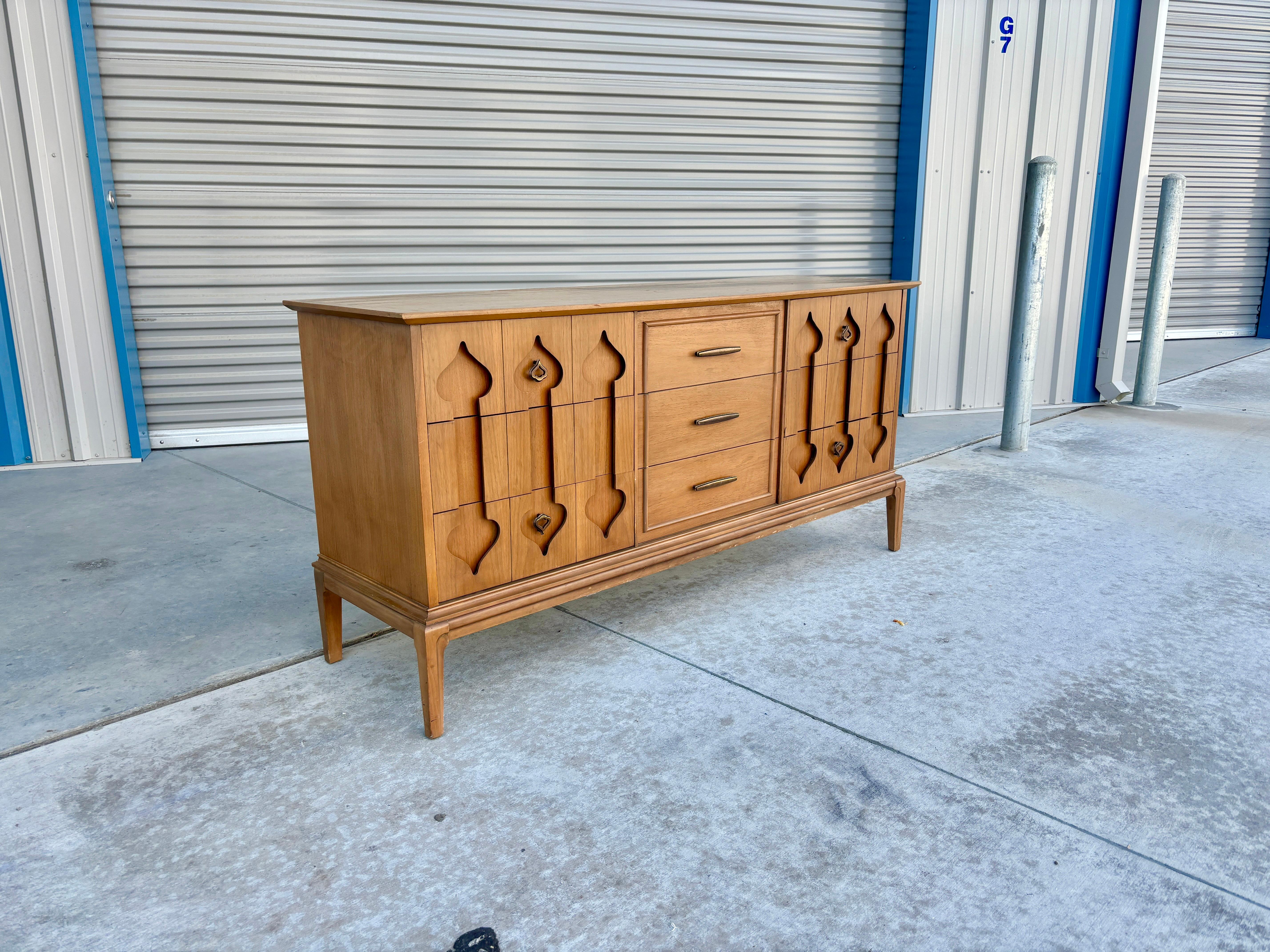 American 1960s Mid Century Walnut Dresser by Baker Co For Sale