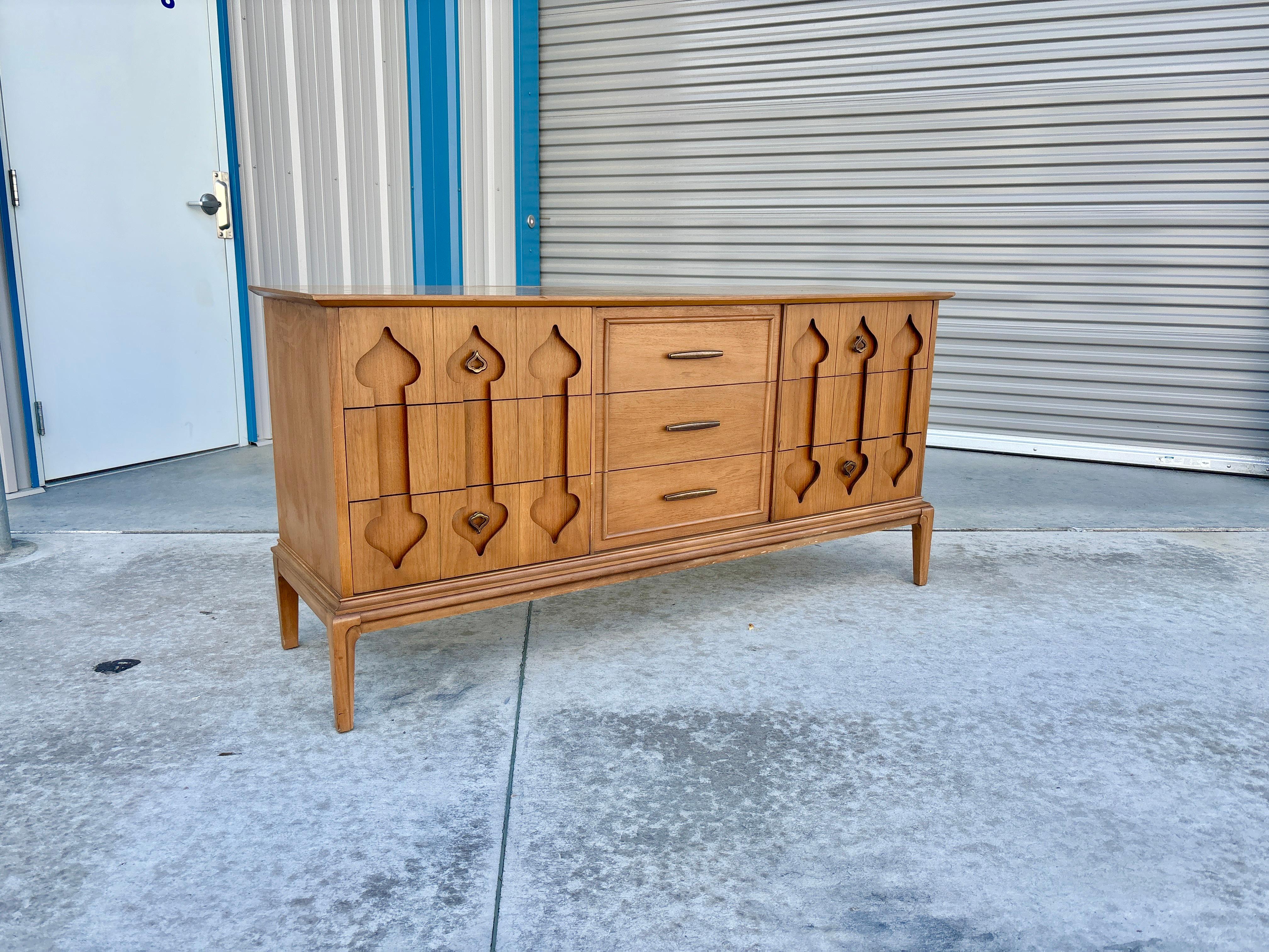 1960s Mid Century Walnut Dresser by Baker Co For Sale 2