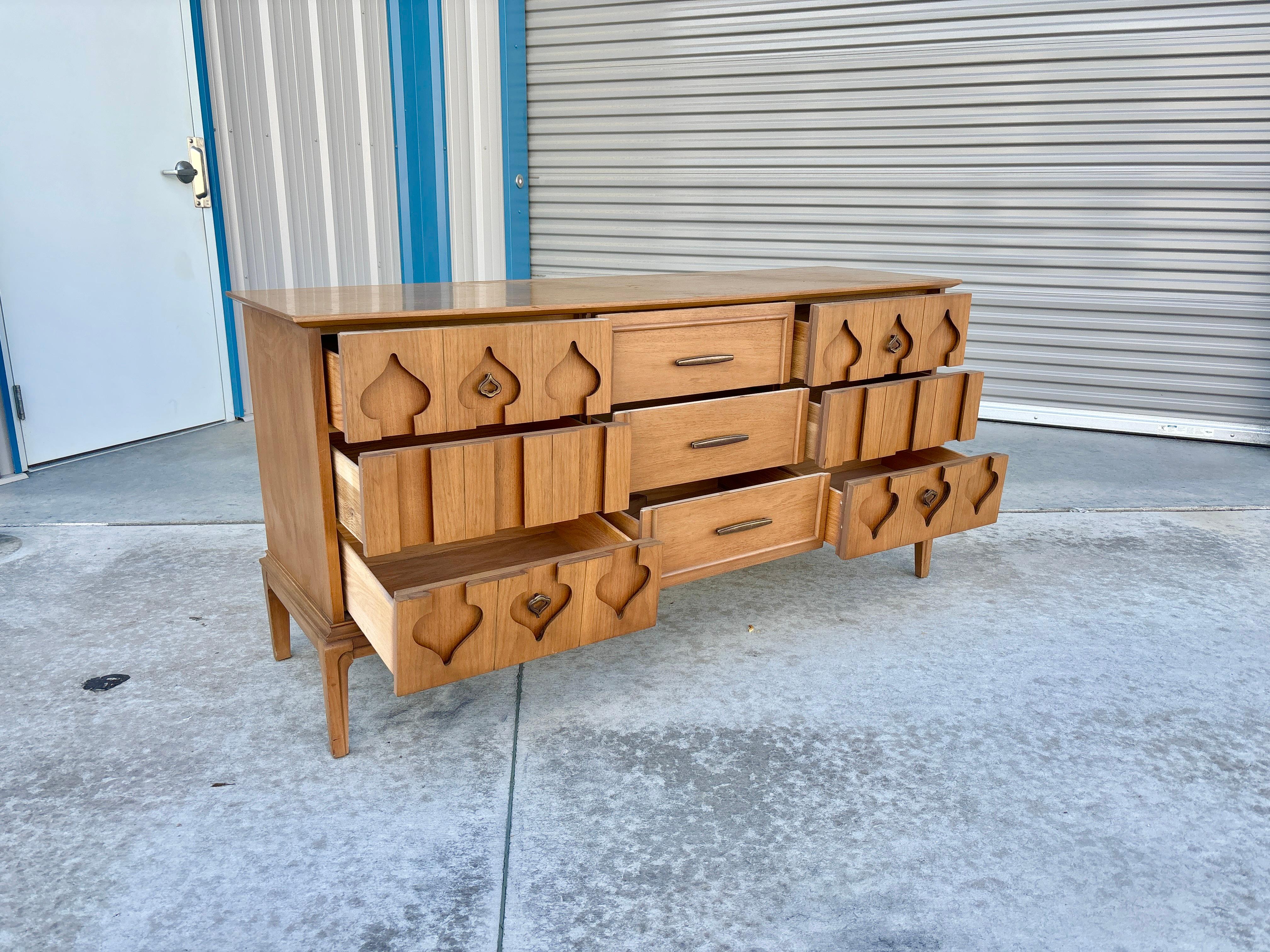 1960s Mid Century Walnut Dresser by Baker Co For Sale 3