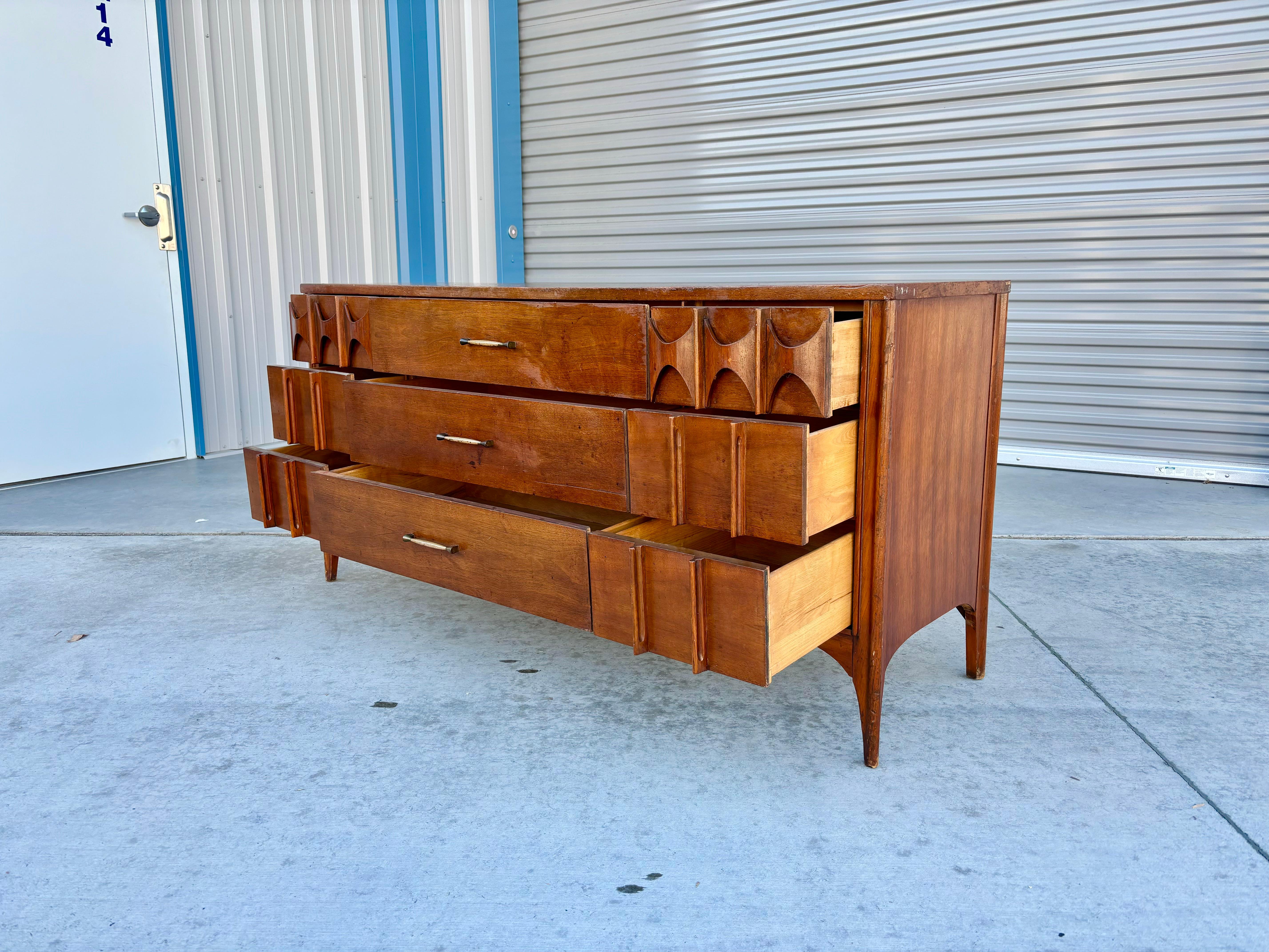 1960s Mid Century Walnut Dresser by Kent Coffey For Sale 6