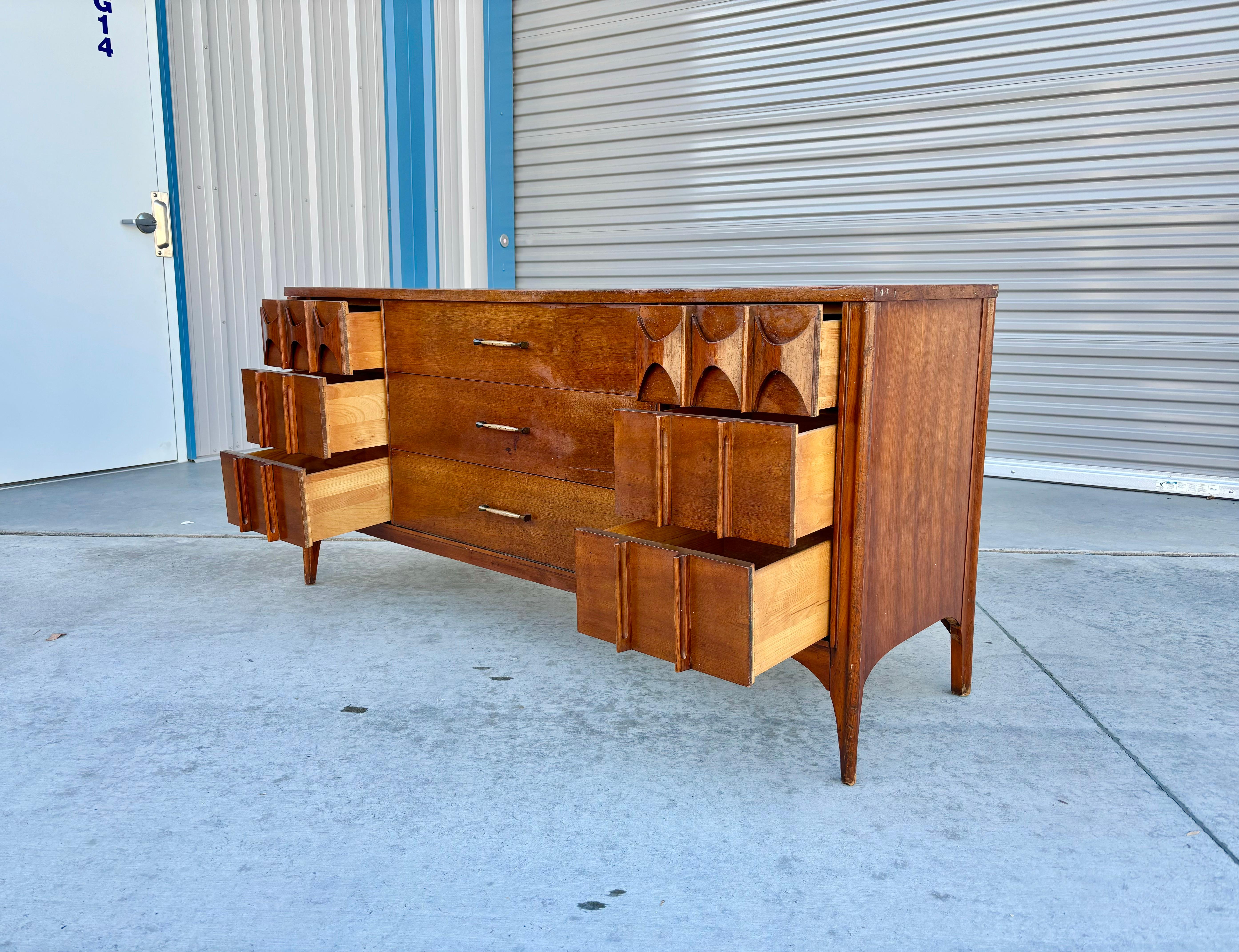 1960s Mid Century Walnut Dresser by Kent Coffey For Sale 8