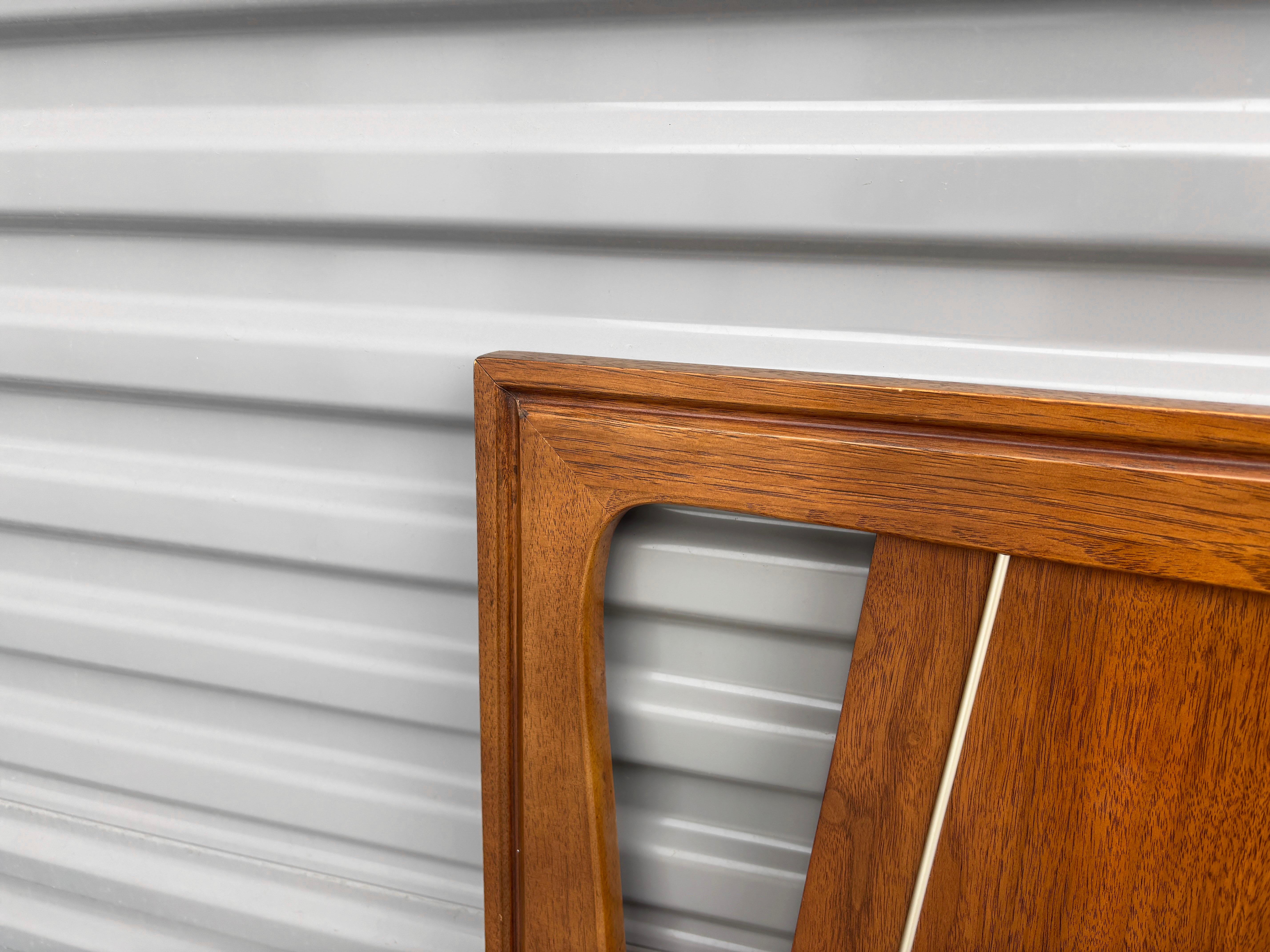 1960s Mid Century Walnut King Headboard by Kent Coffey For Sale 2