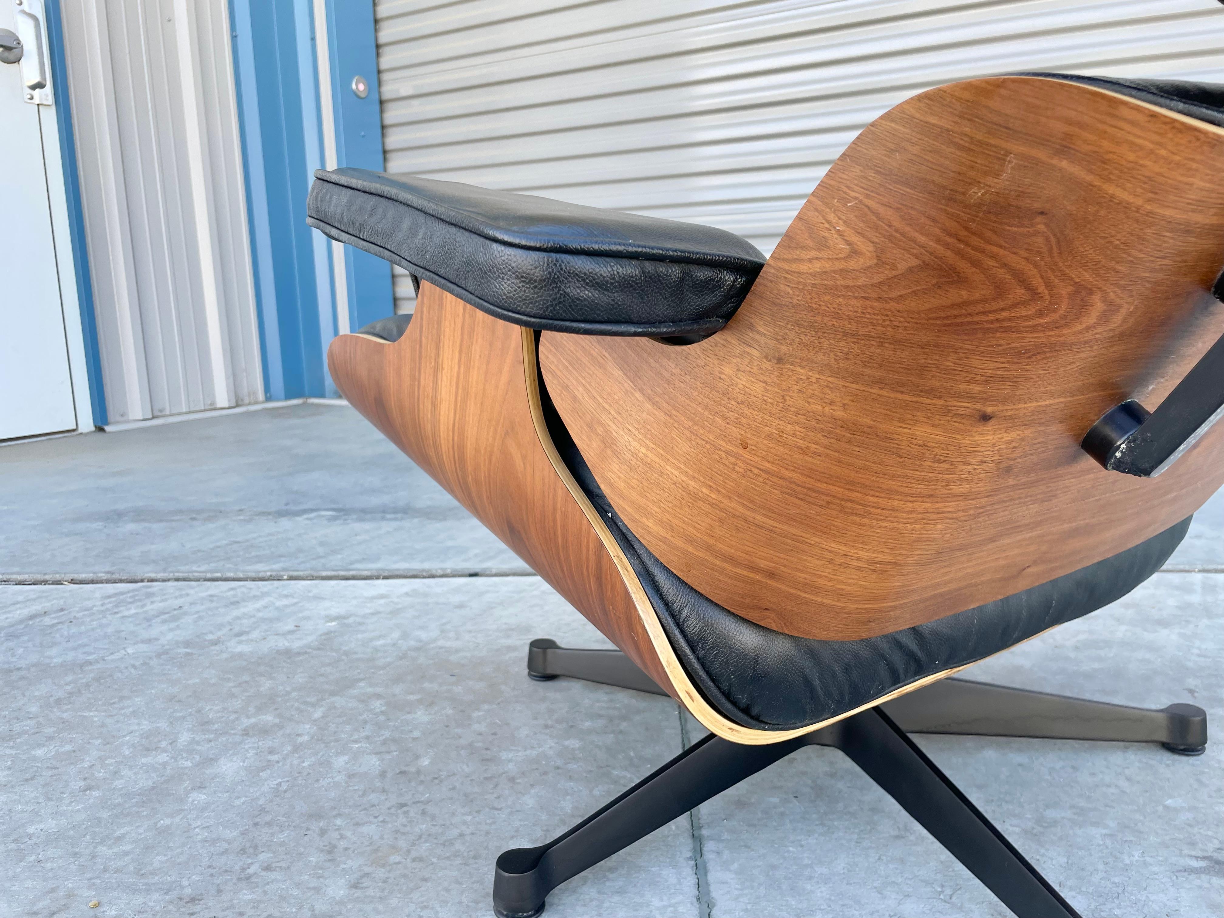 1960s Mid Century Walnut & Leather Lounge Chair by Eames for Vitra - Set of 2 For Sale 6