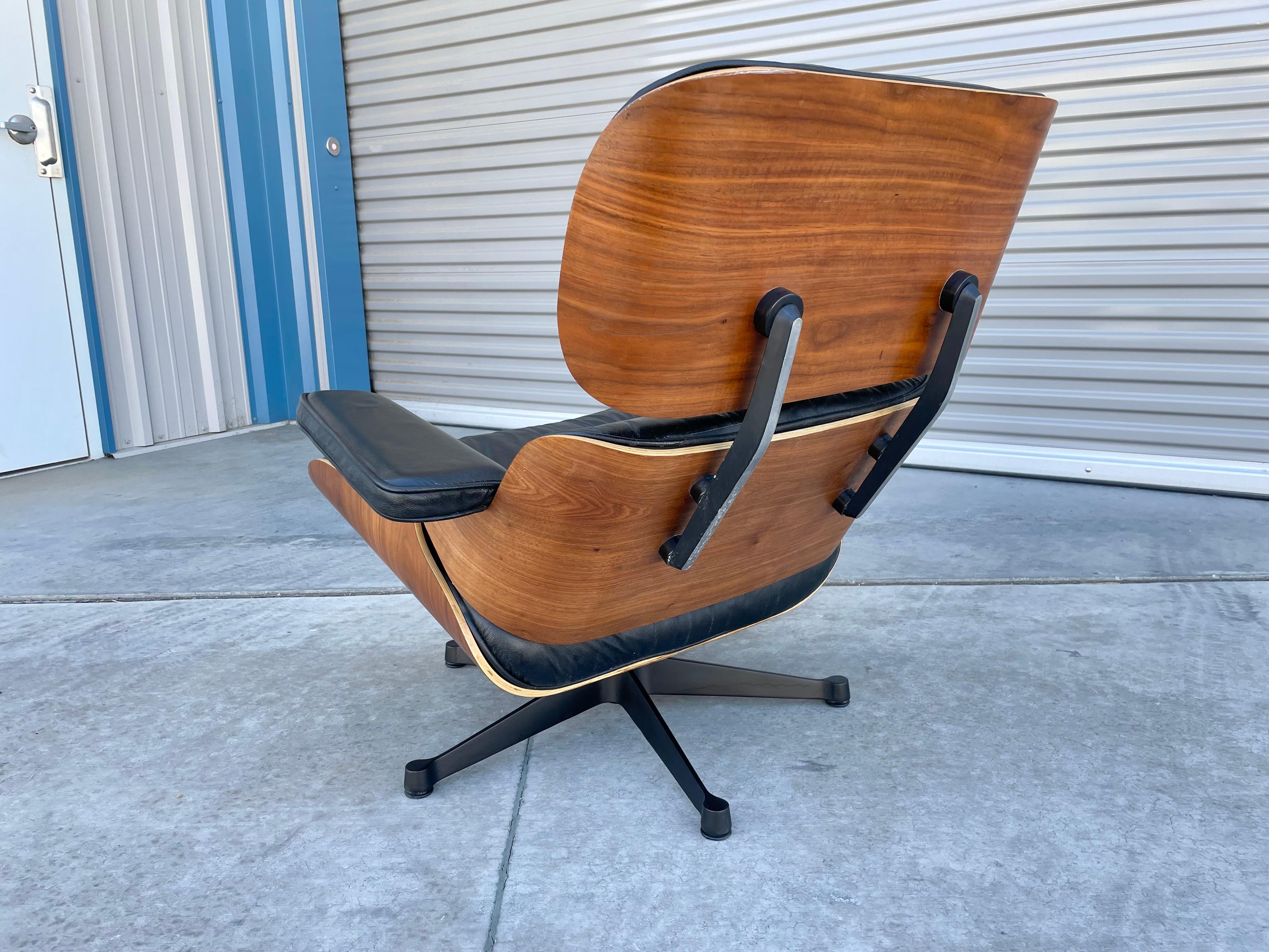 1960s Mid Century Walnut & Leather Lounge Chair by Eames for Vitra - Set of 2 For Sale 7