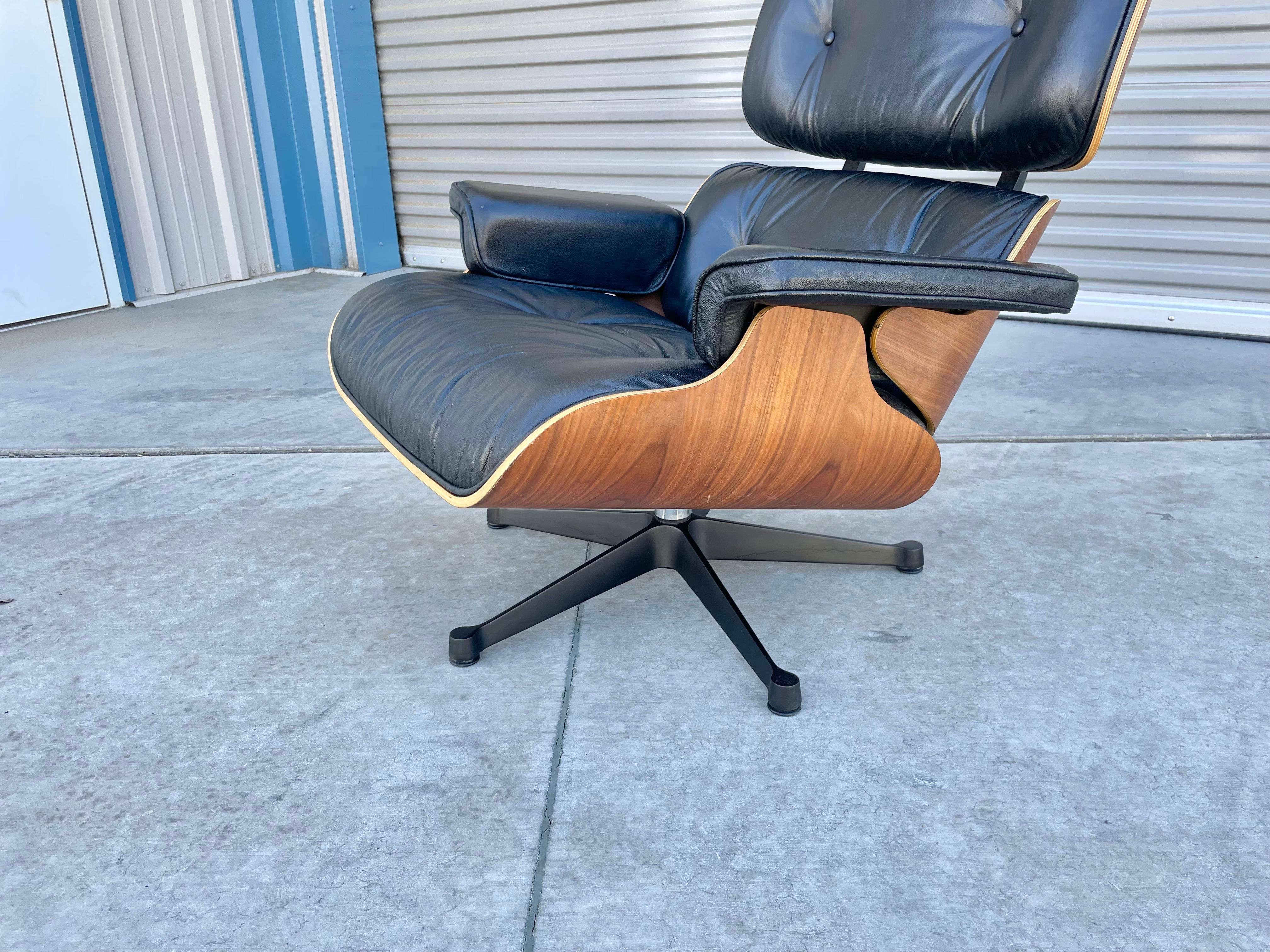 1960s Mid Century Walnut & Leather Lounge Chair by Eames for Vitra - Set of 2 For Sale 1