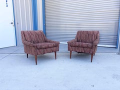 1960s Mid Century Walnut Lounge Chairs